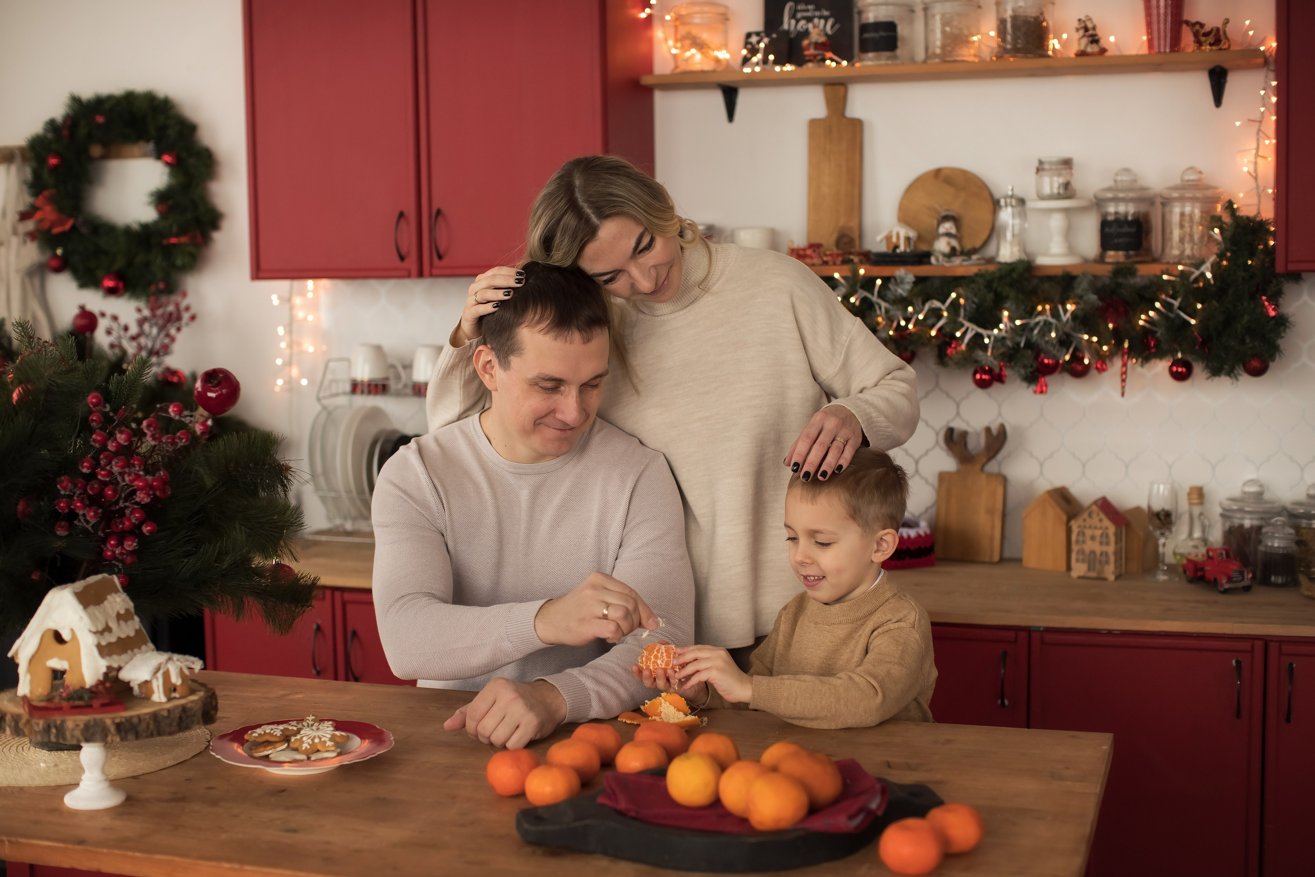 Новогодние объятия. Семейный и детский фотограф в Саратове Полина Коткина