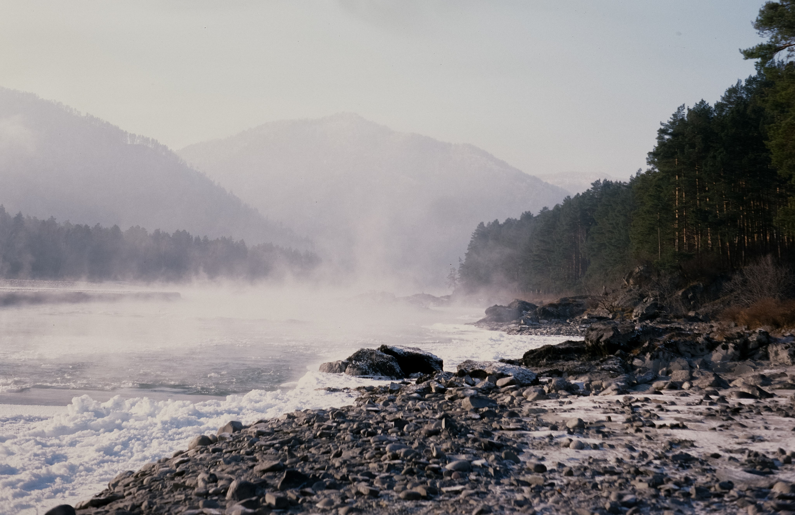 База Берель, поле у вертолетной площадки / 13 декабря 2023 года (-33℃)