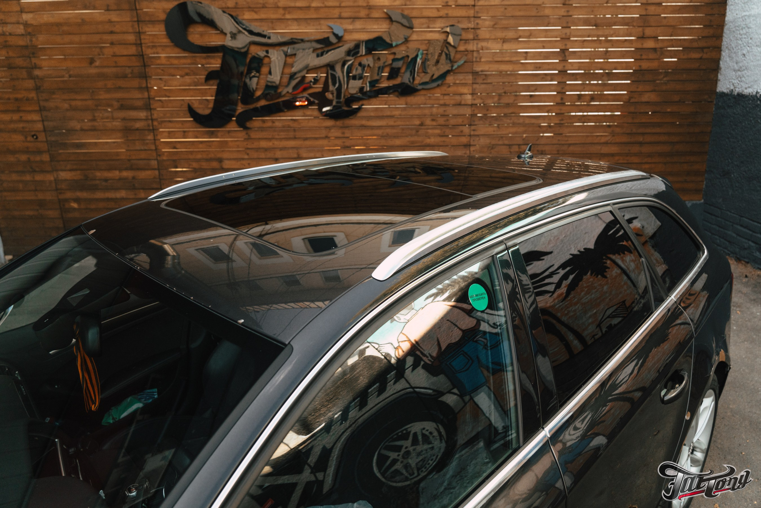 Audi S4 полный окрас кузова, кузовные работы и антихром. DeLorein