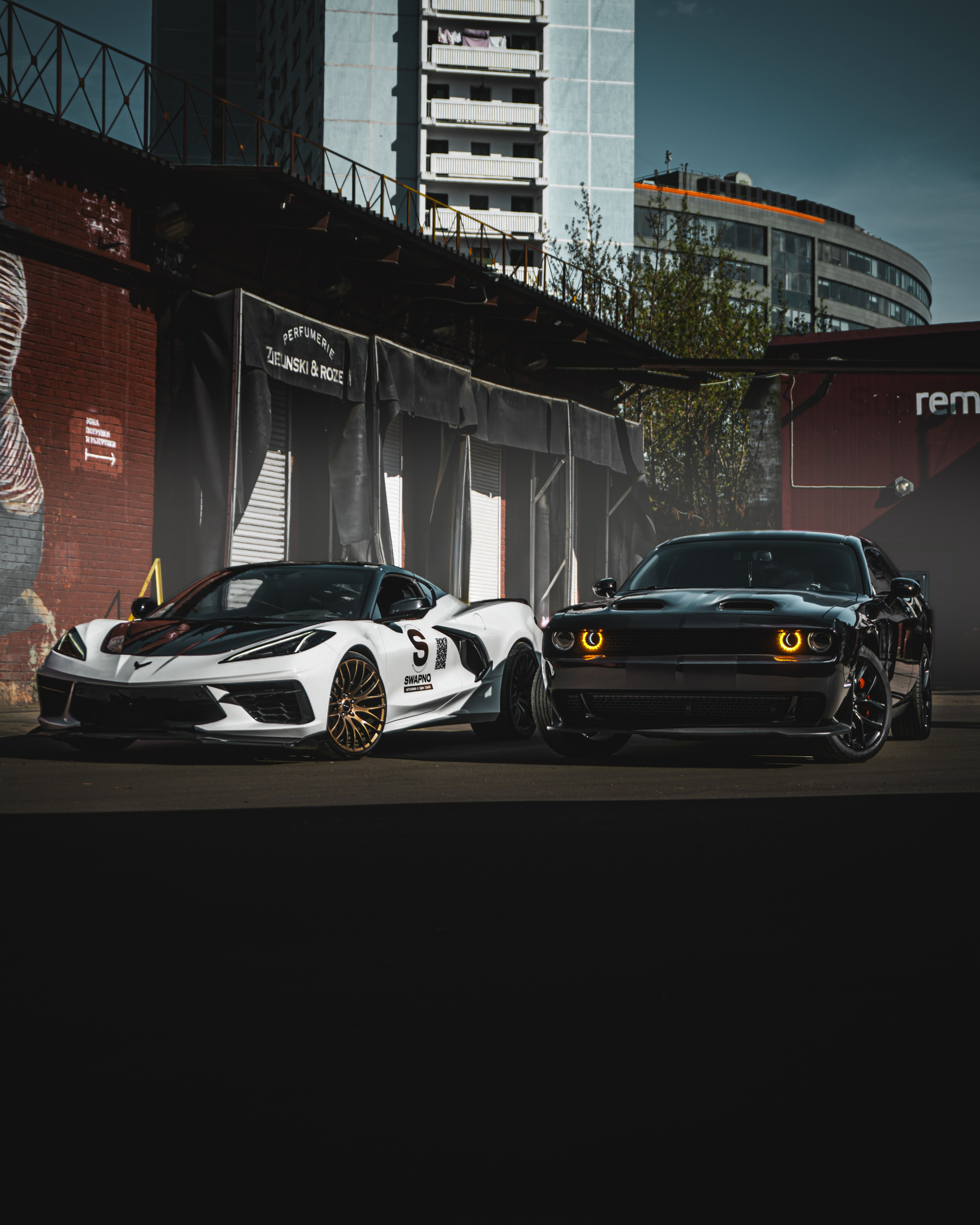 CHALLANGER & CORVETTE. Автомобильный фотограф в Москве