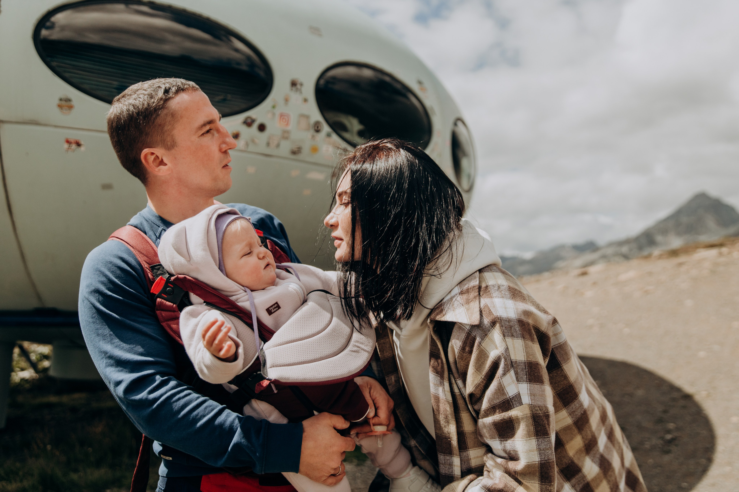 Юля с семьей, Домбай. Портфолио