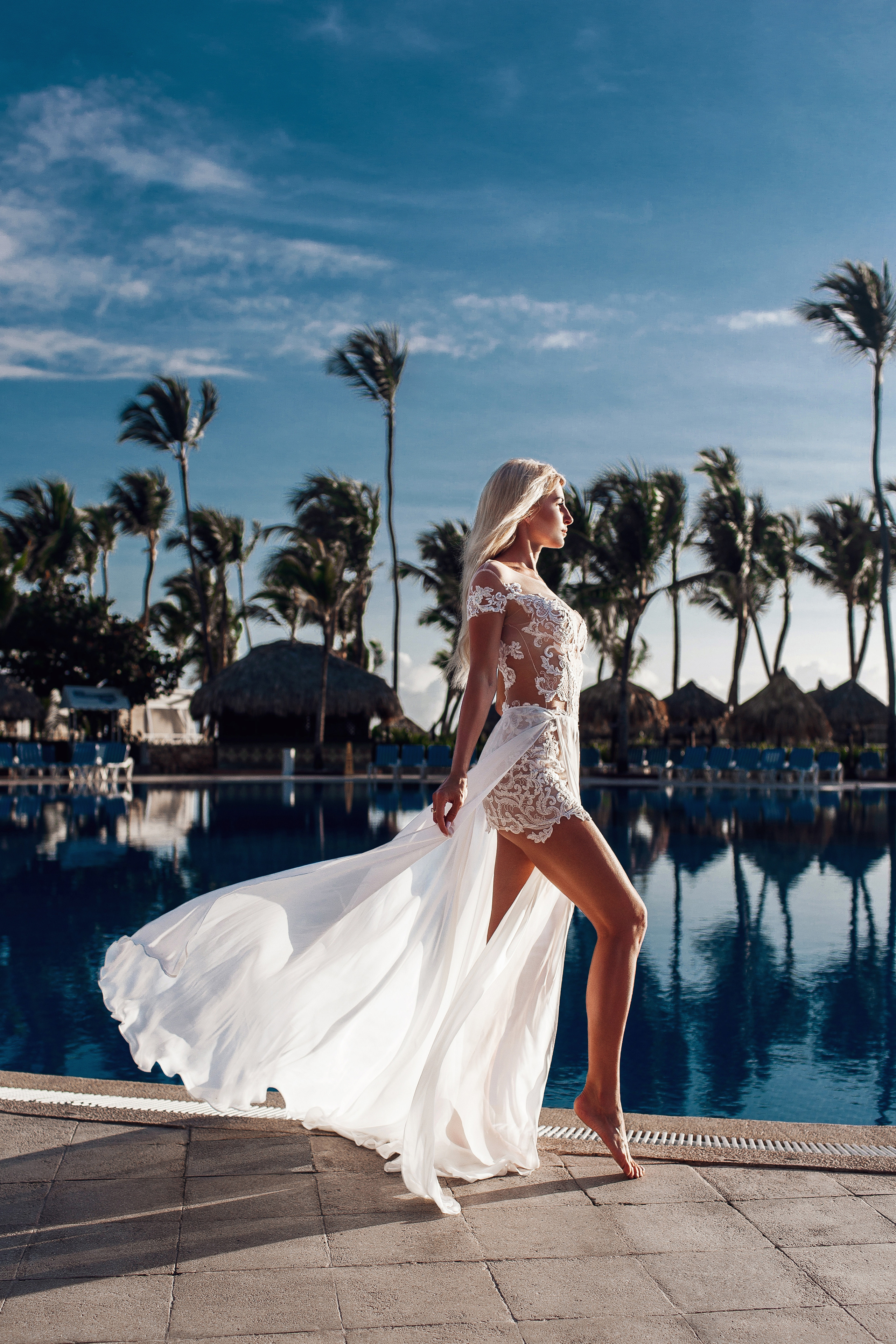 Невеста в свадебном платье. Отель Grand Bavaro Princess 5* Доминикана.