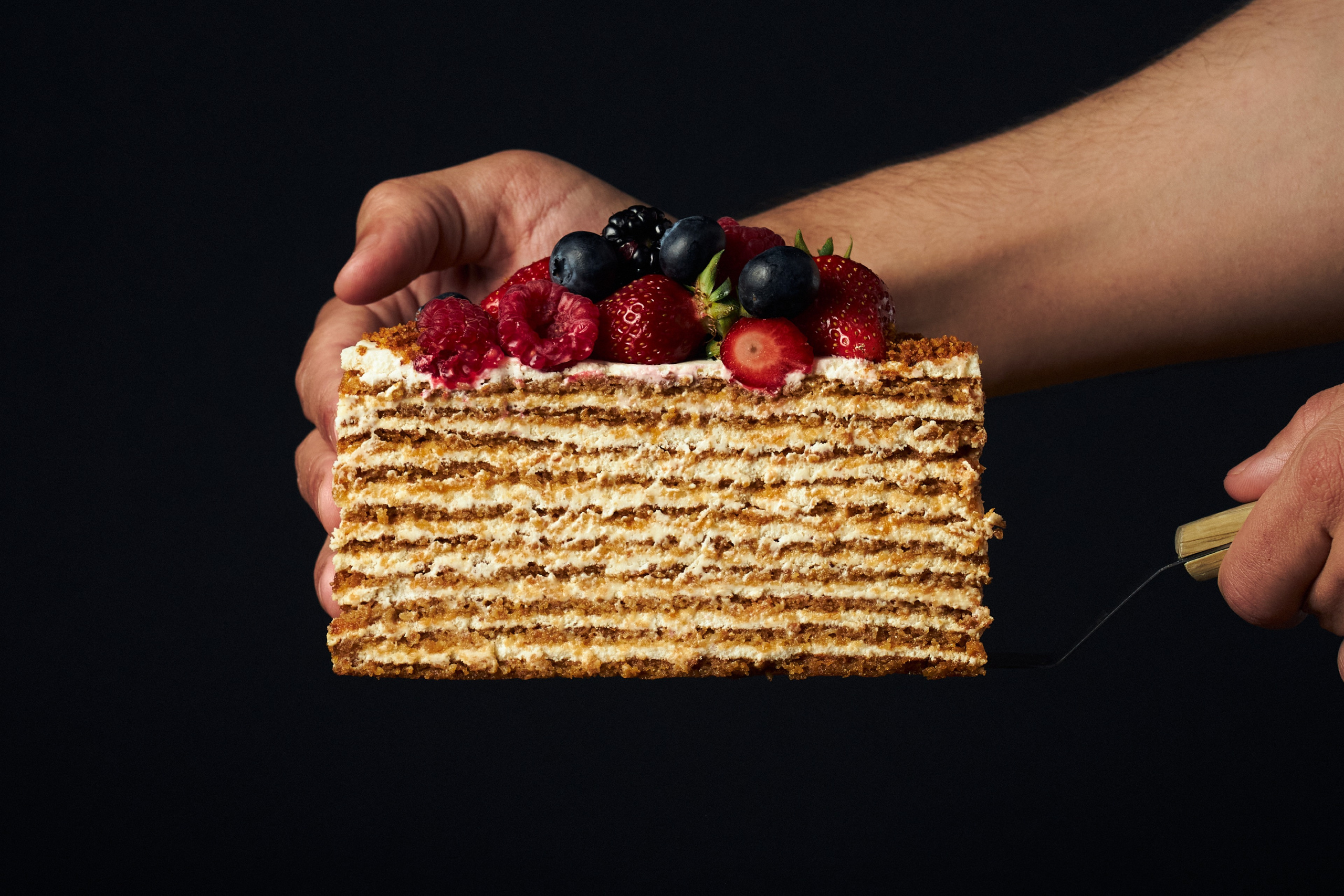 Honey cakes. Commercial photographer | Anton Ermakov