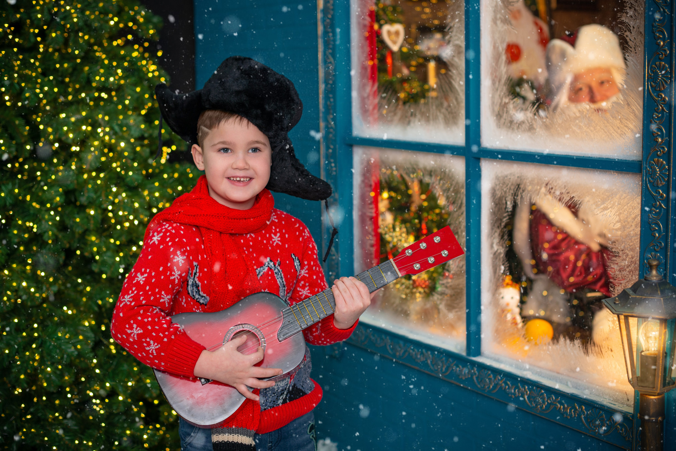 Встреча с Дедом Морозом (ежегодный). Татьяна Гойда портретный и семейный фотограф Ленск. Выпускные альбомы