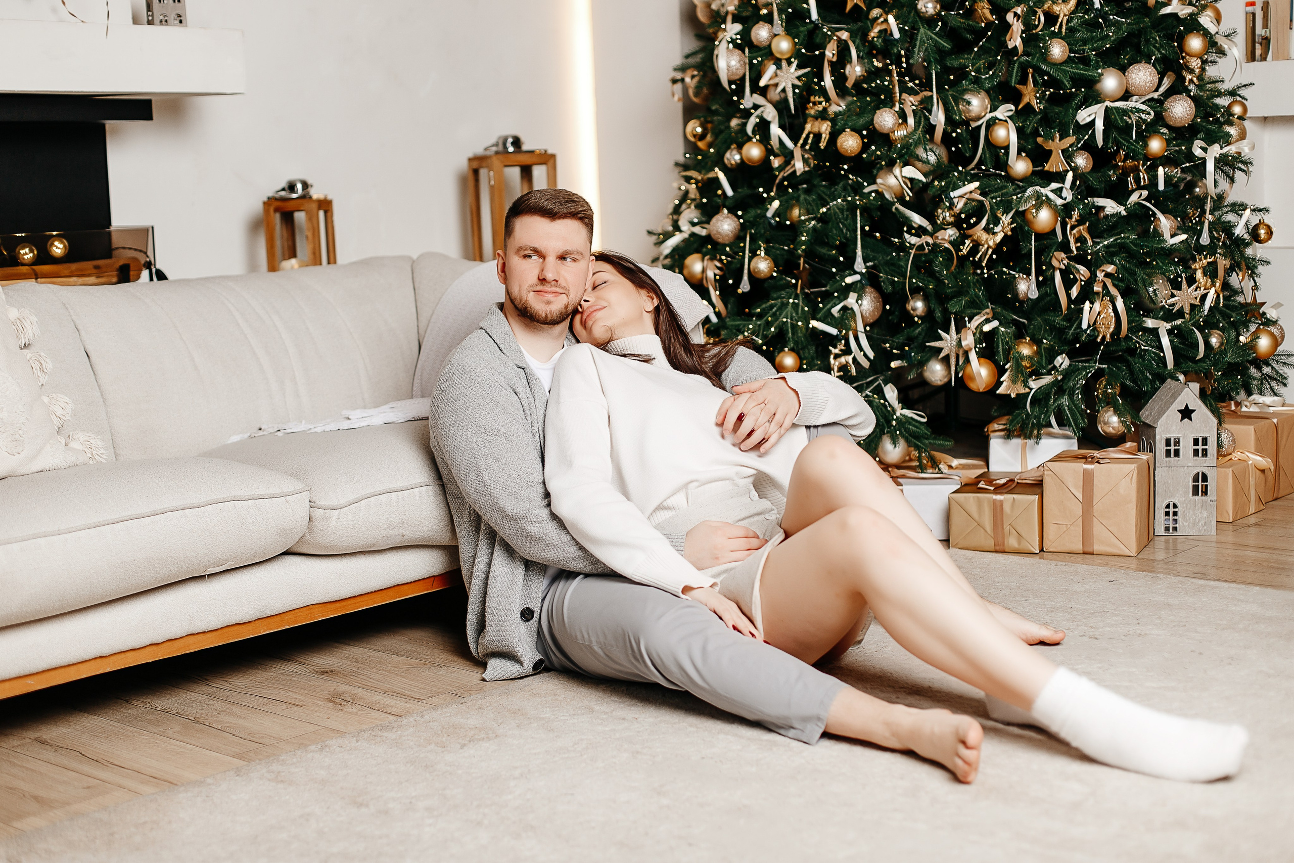 Новогодняя фотосессия для влюбленных в Московской фотостудии. Фотограф в Подольске — Мария Бучнева