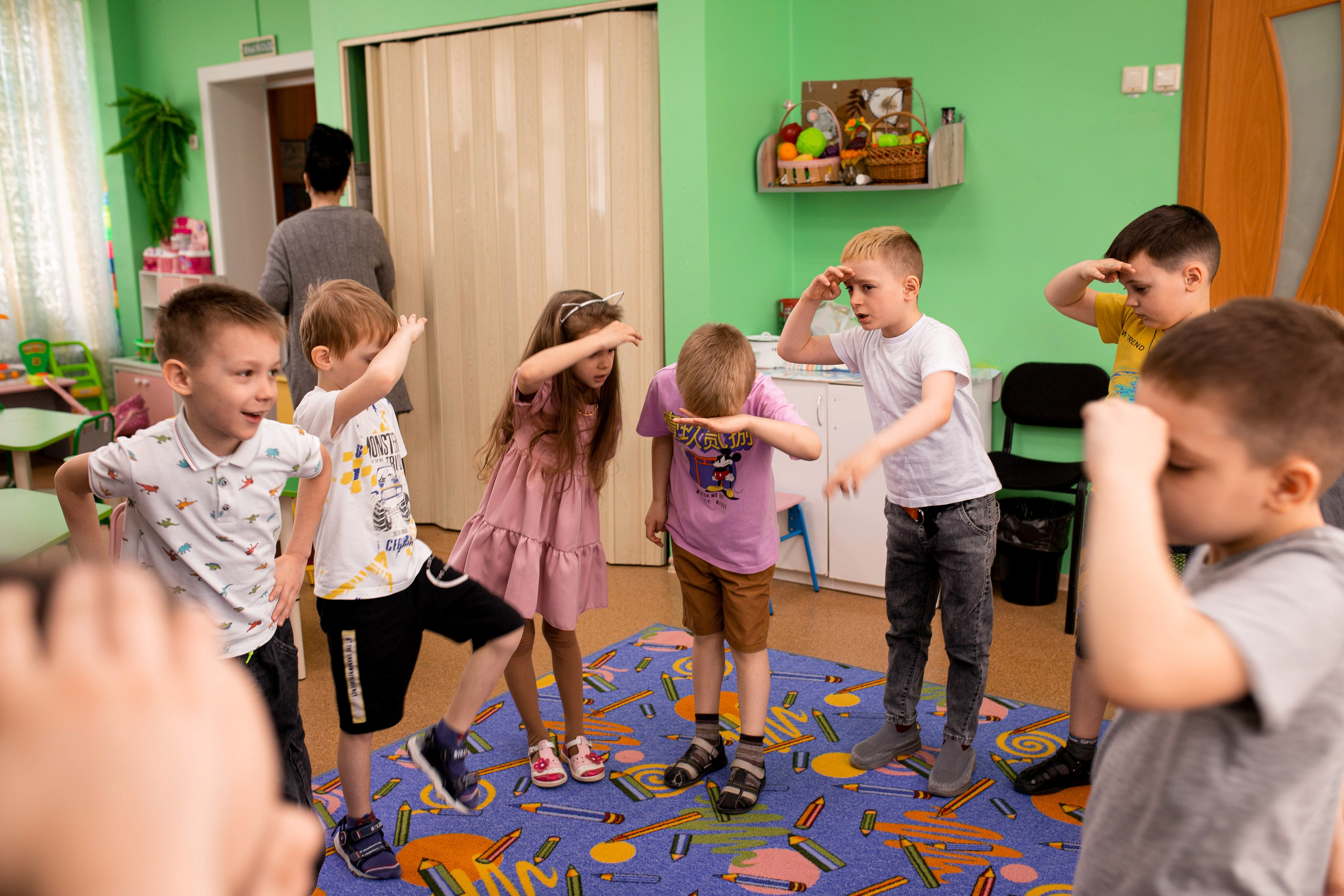 Степа, Даша и Алиса в детском саду. Семейный и детский фотограф город Тында Дарья