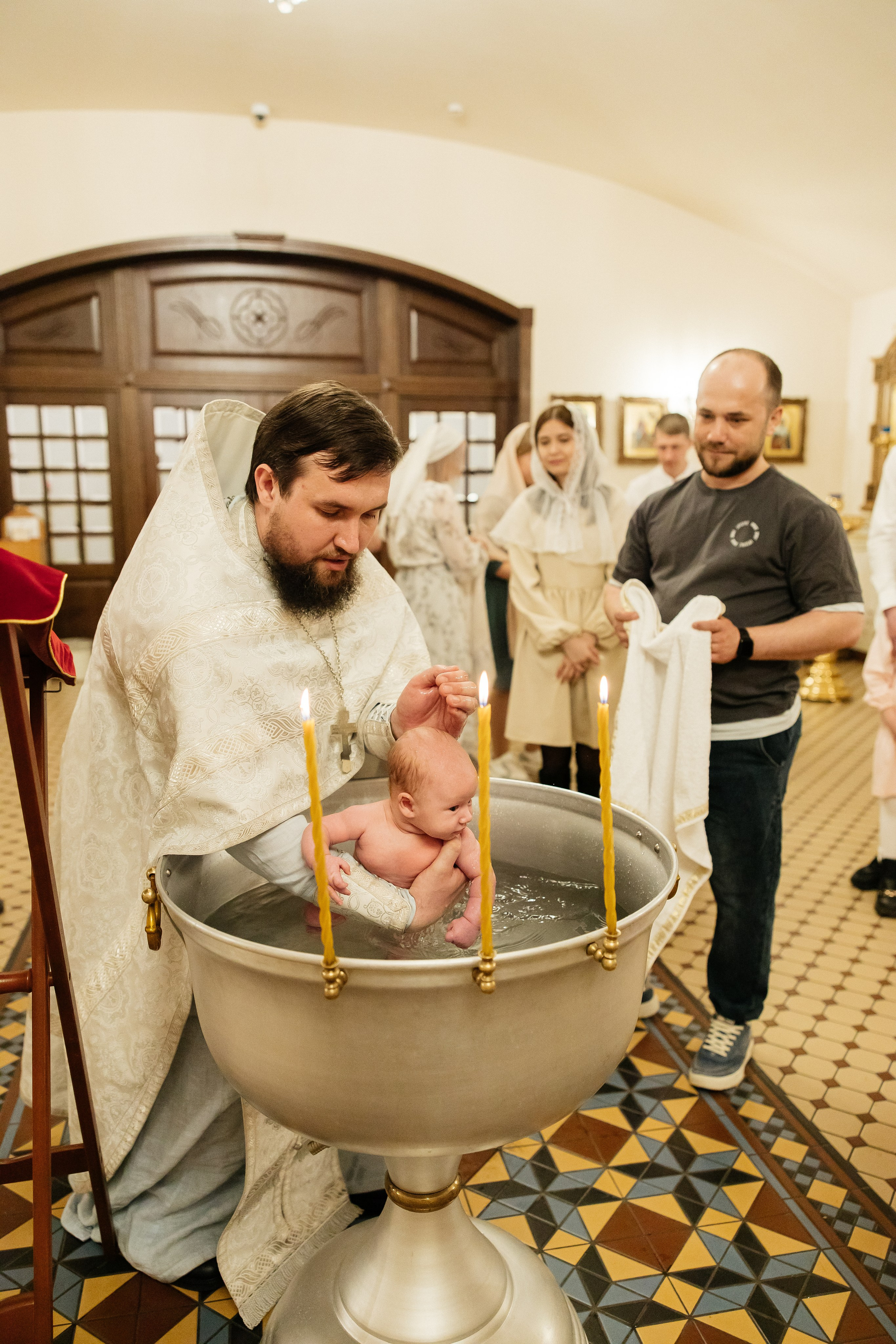 Таинство Крещения Максима и Александра. Храм Покрова Пресвятой Богородицы