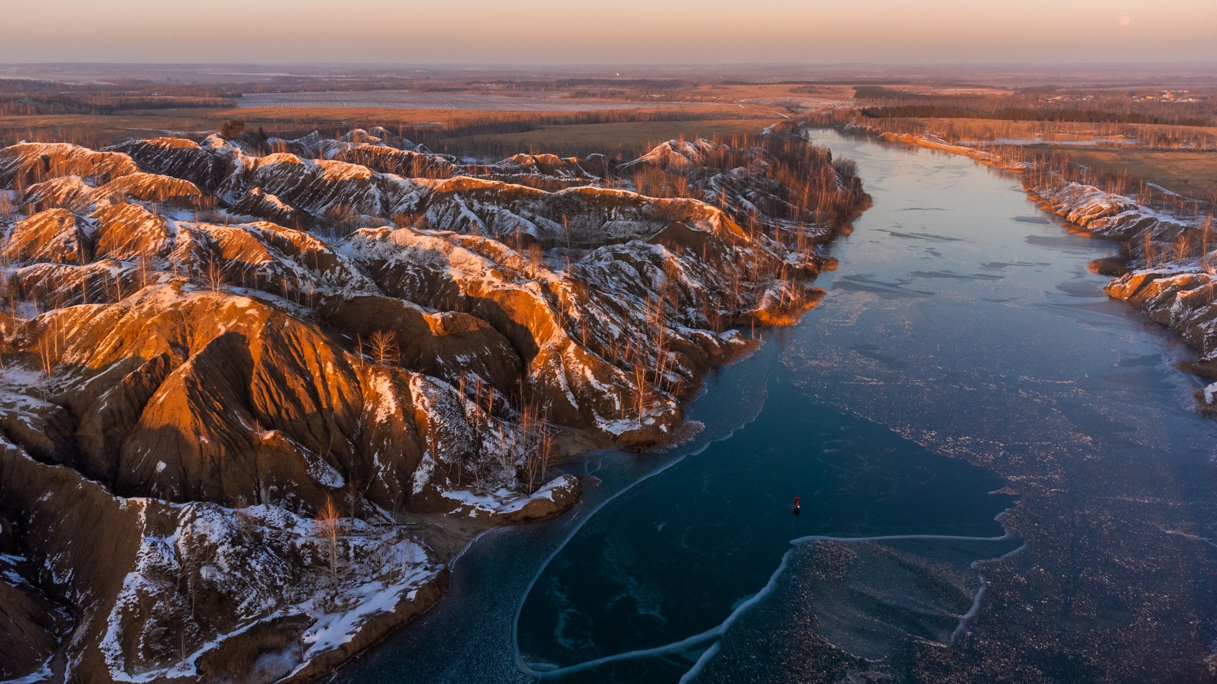 Первый лёд в Кондуках, закат