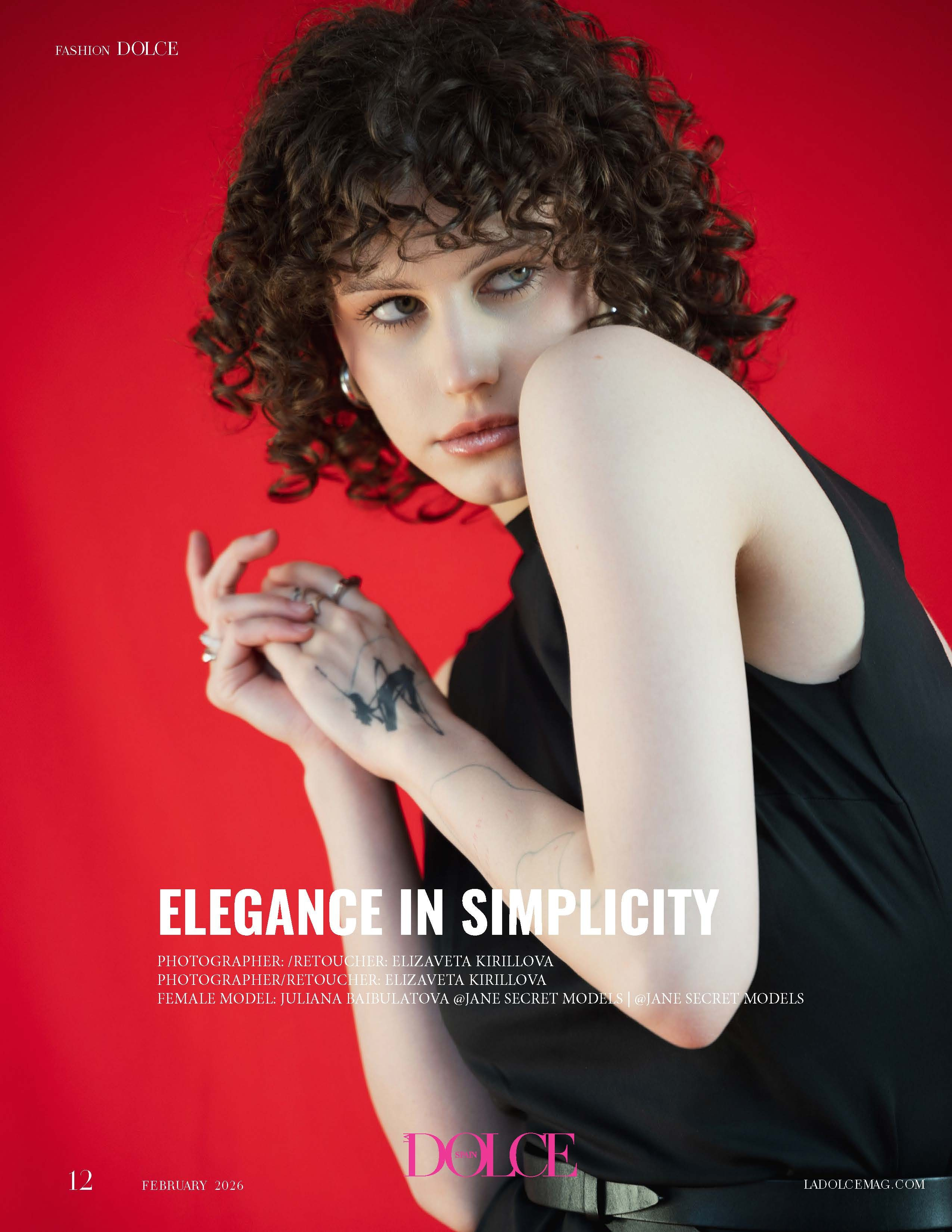 DOLCE Magazine The February Portrait Edition Vol.2 2026. Фотограф в Омске Елизавета Кириллова