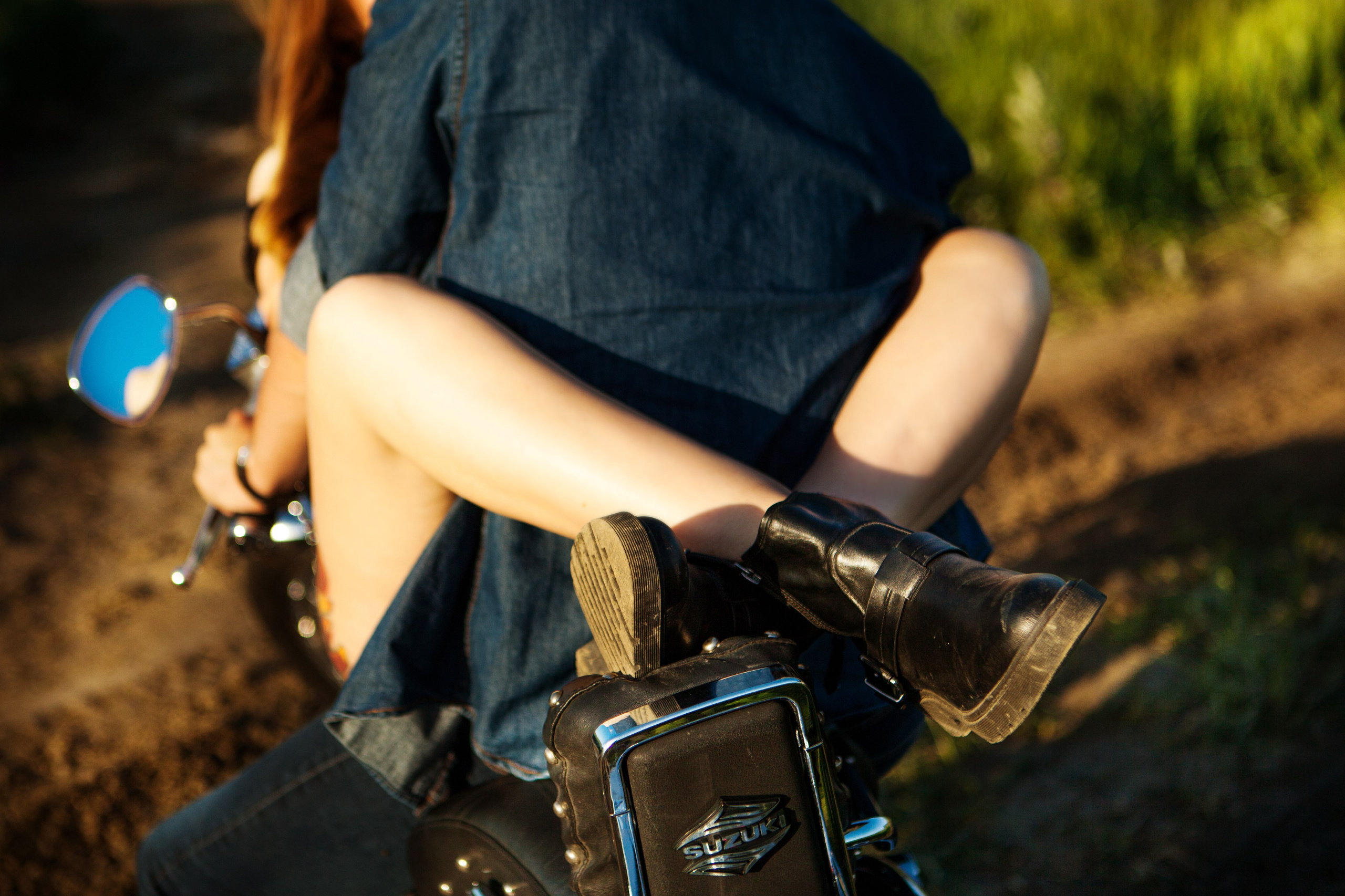 Сергей, Евгения и мотоцикл. Семейный и детский фотограф в Краснодаре Брусилова Марина