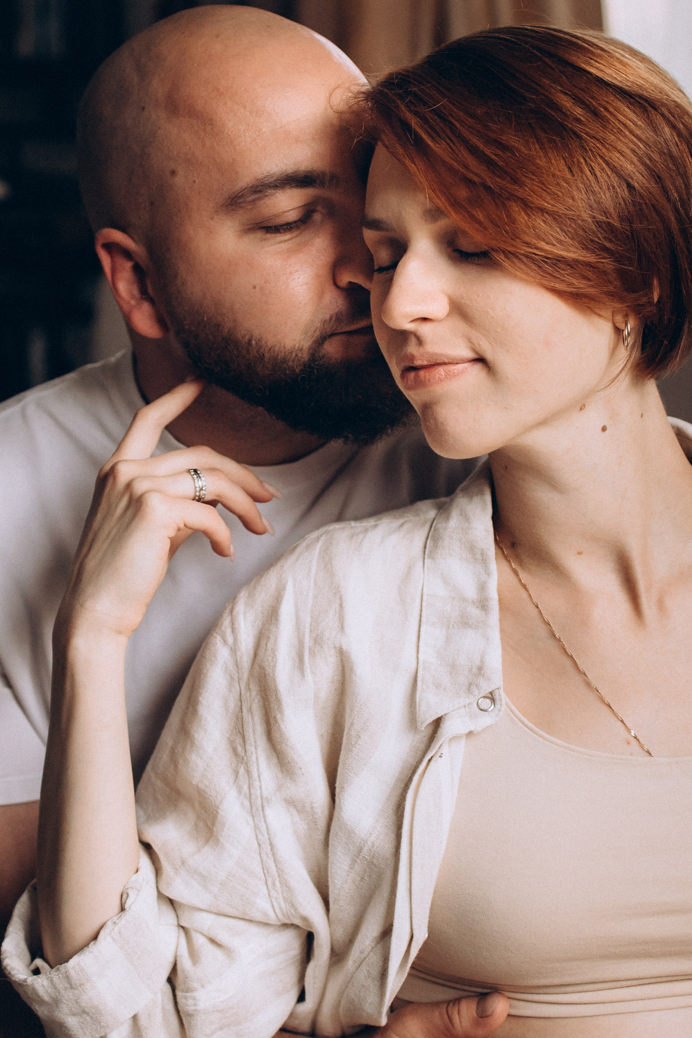 Фотосессия беременности с мужем дома. Семейный фотограф в Москве, Щелково, Фрязино _ Виктория Степанова