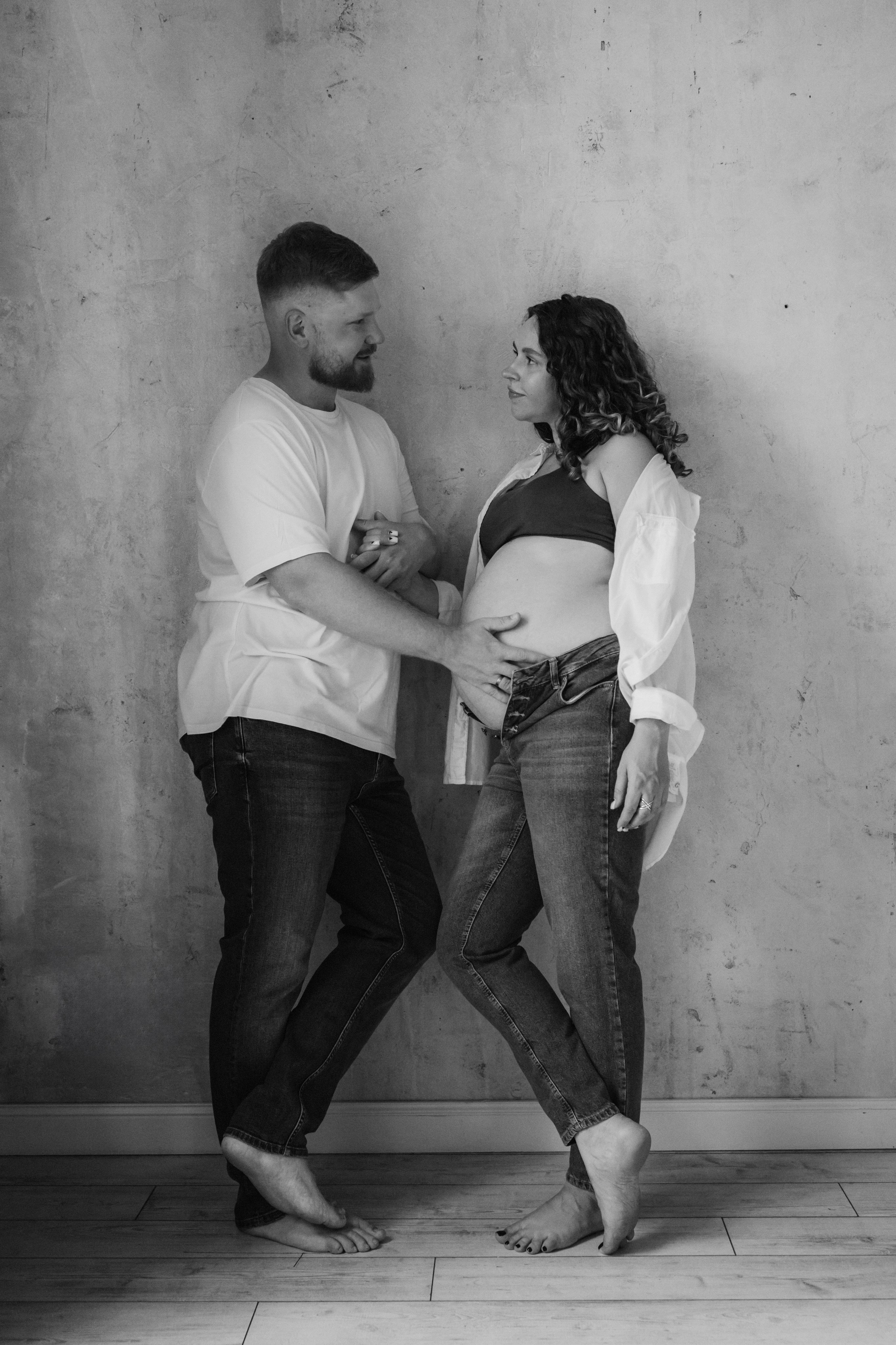 Фотосессия беременности в студии в Балашихе для Надюши и Романа. Семейный фотограф в Москве, Щелково, Фрязино _ Виктория Степанова