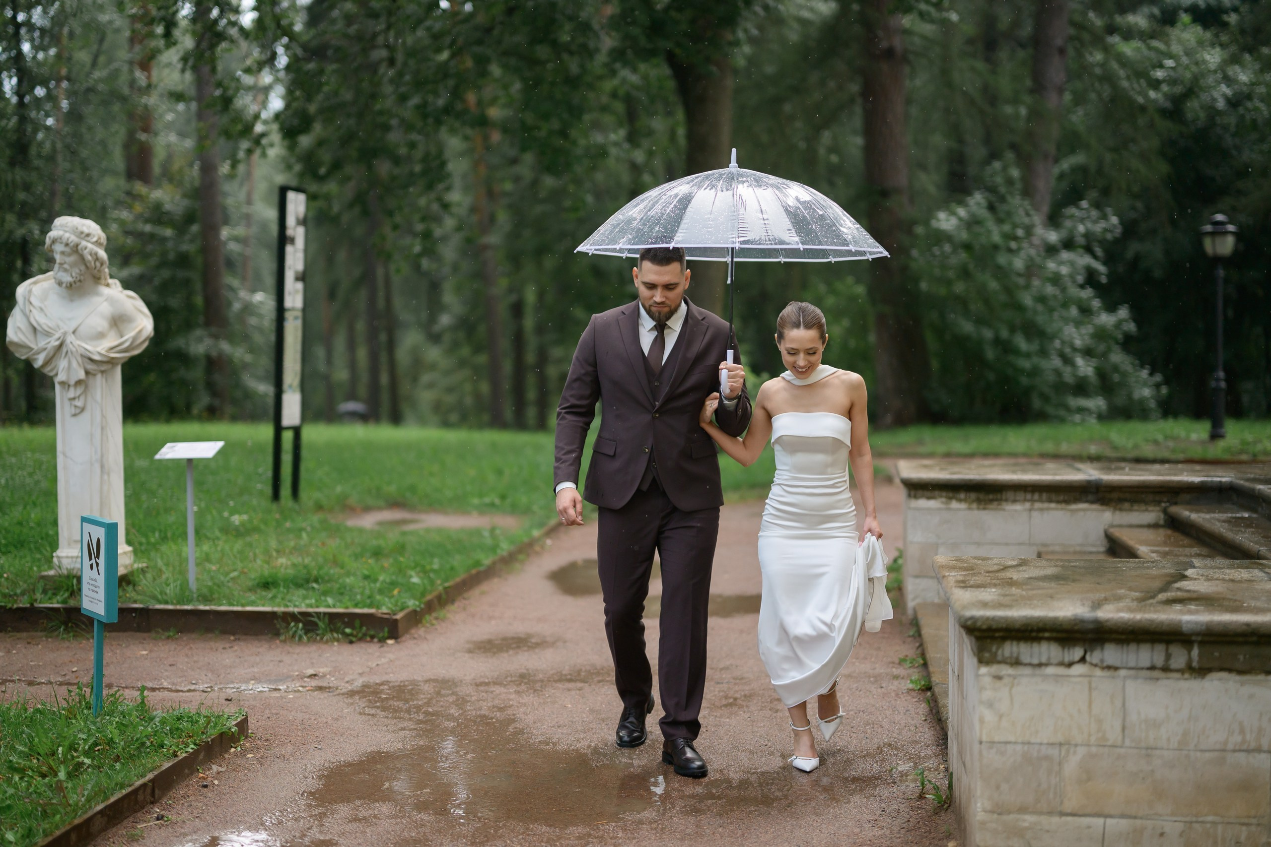 Свадьба для двоих Ксении и Даниила. Регистрация брака в ЗАГСе Крокус сити холла, прогулка в усадьбе Архангельское. Semerlina.ru