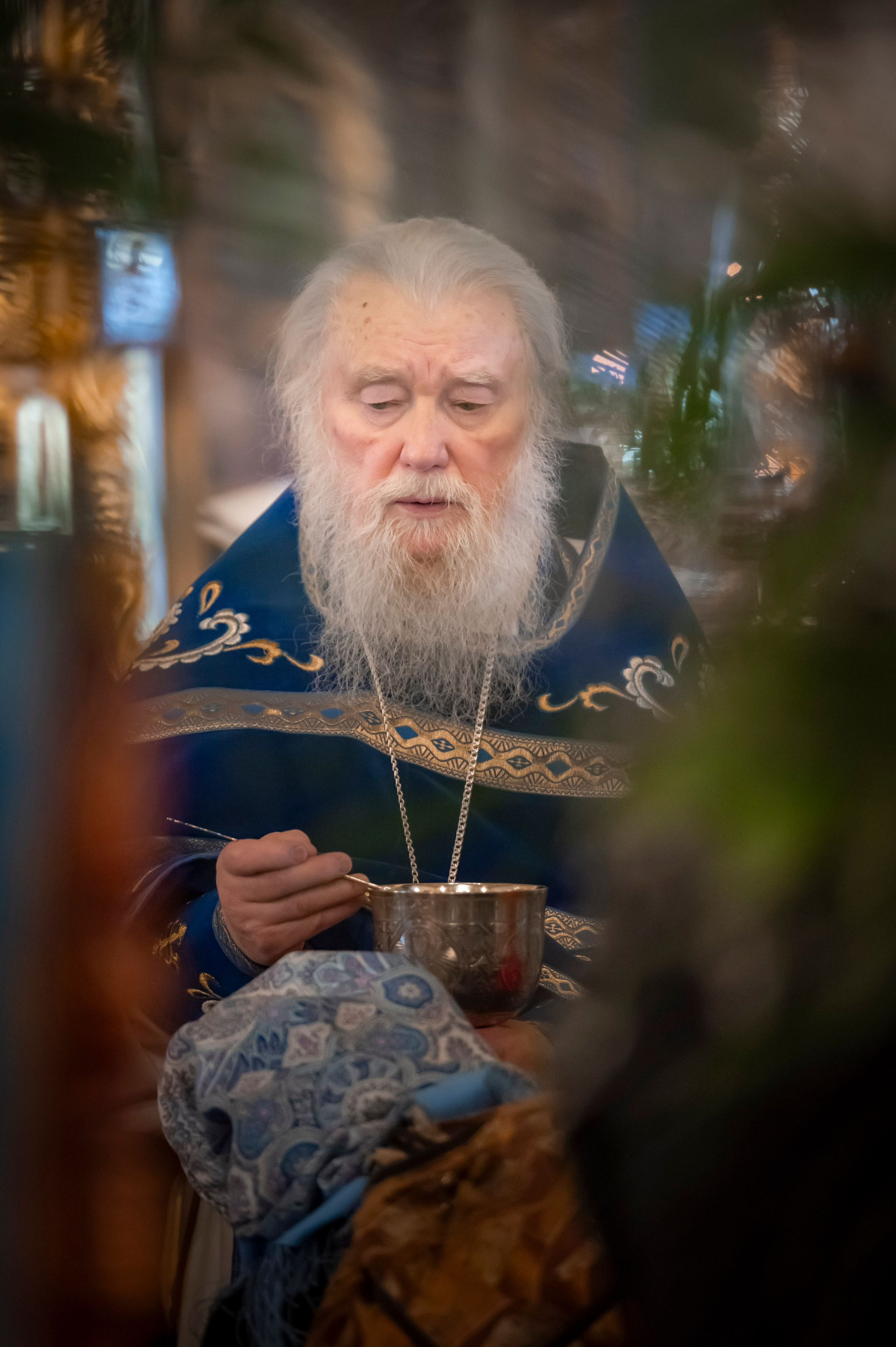 Богородский храм. Благовещение. Божественная Литургия. Антон и Татьяна Денисенко — В храме