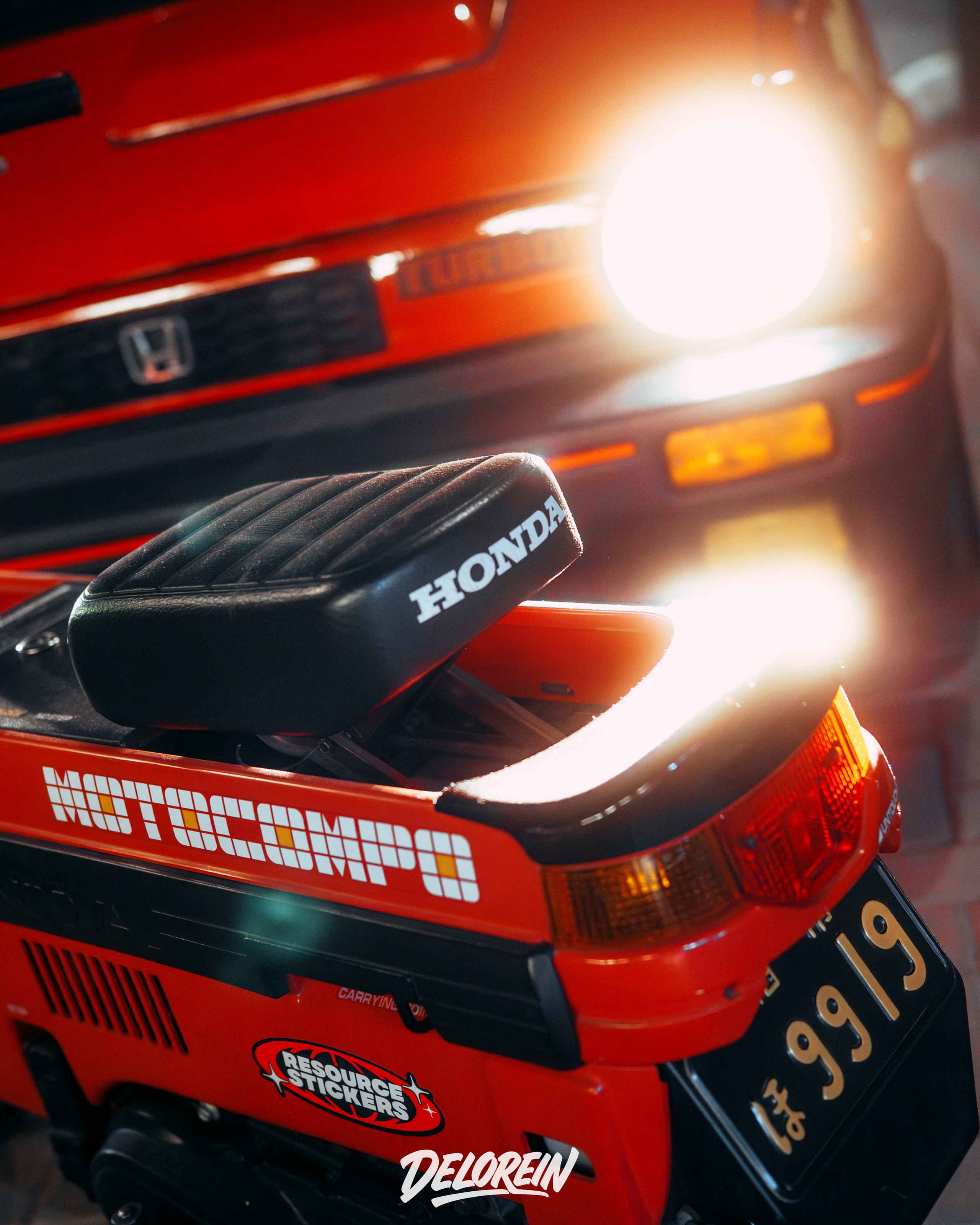 Honda City & Motocompo. DeLorein