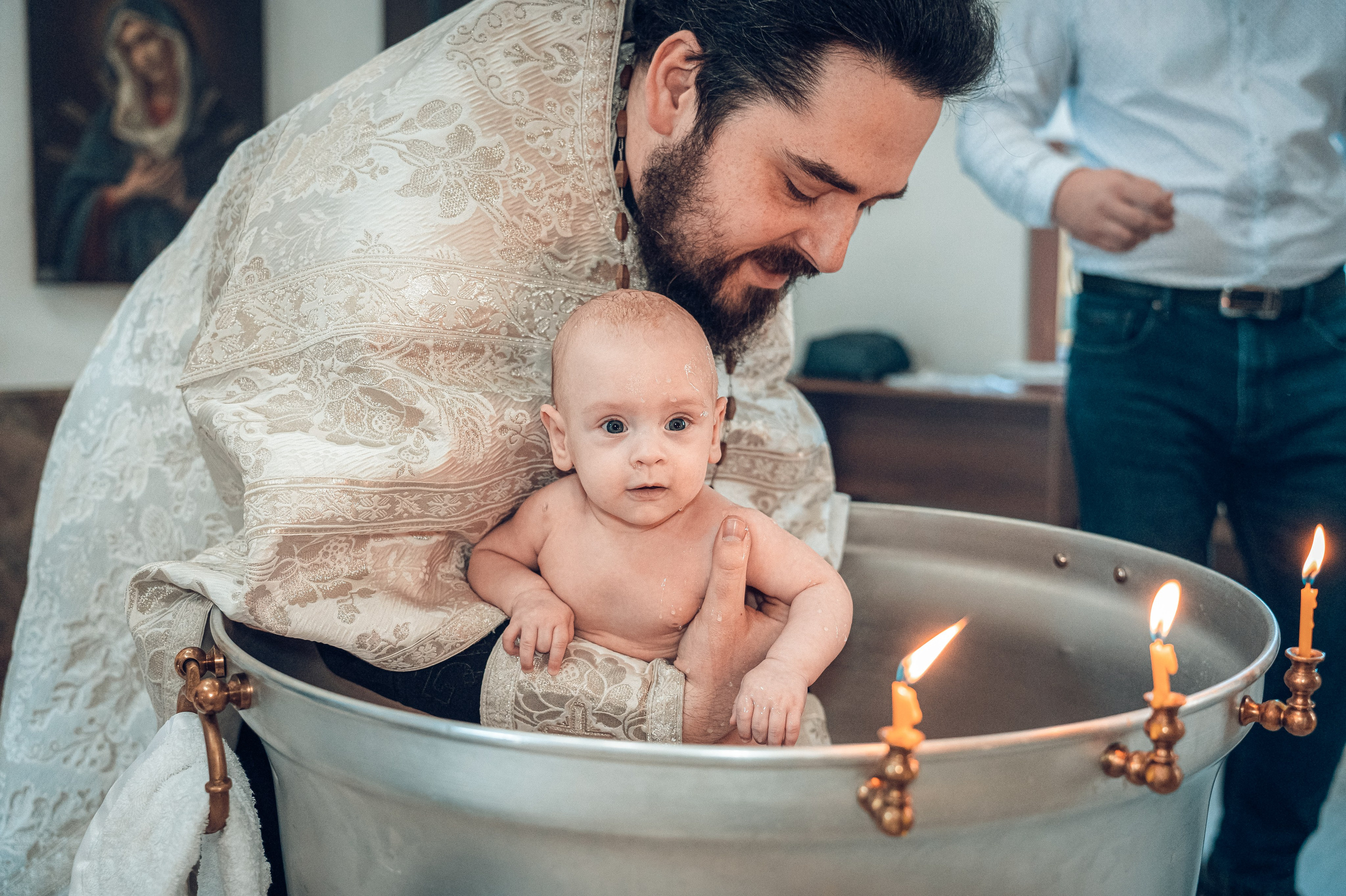 Крещение Ксении в храме Петра и Павла. Фотограф на Крещение Тула и Венчание в Туле, детский и семейный фотограф