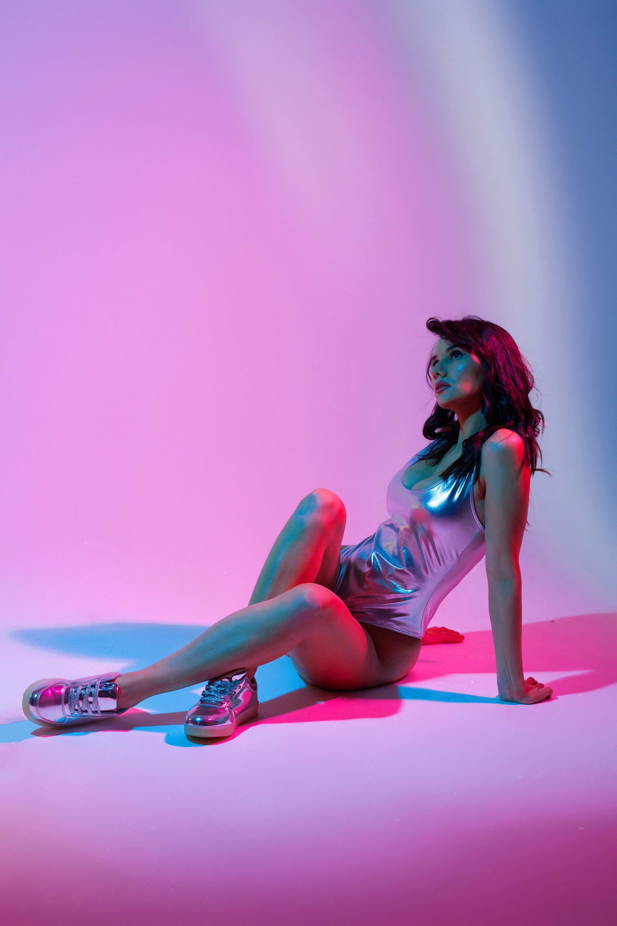 Ольга (образ в серебряном боди). Фотограф Москва Дарья Дорожинская