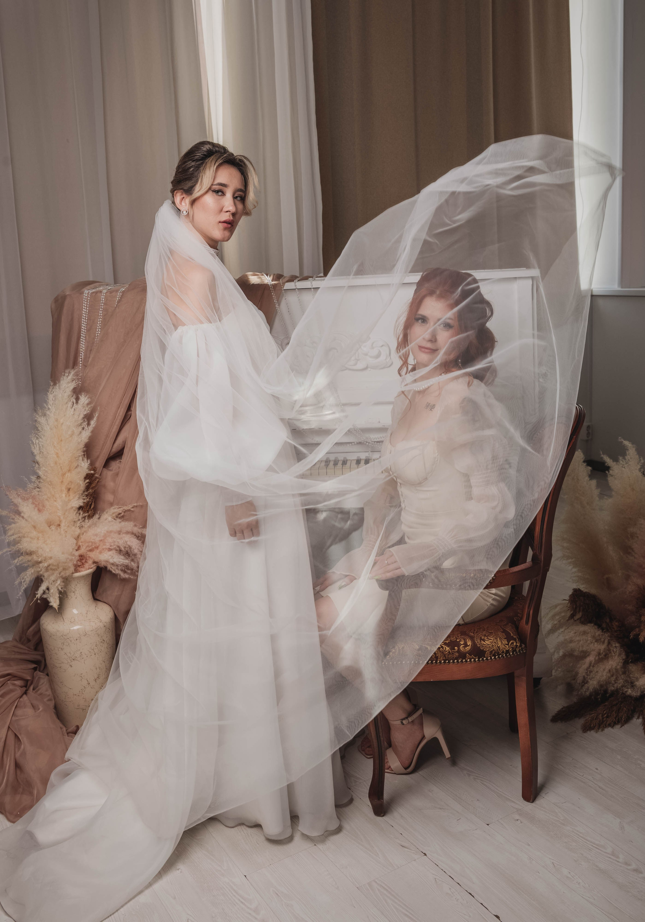 Свадебная фотосессия в фотостудии г. Саратова Яна и Сергей 28.08.2024. Свадебный фотограф, портретный фотограф в Москве и Саратове Оксана Анциферова