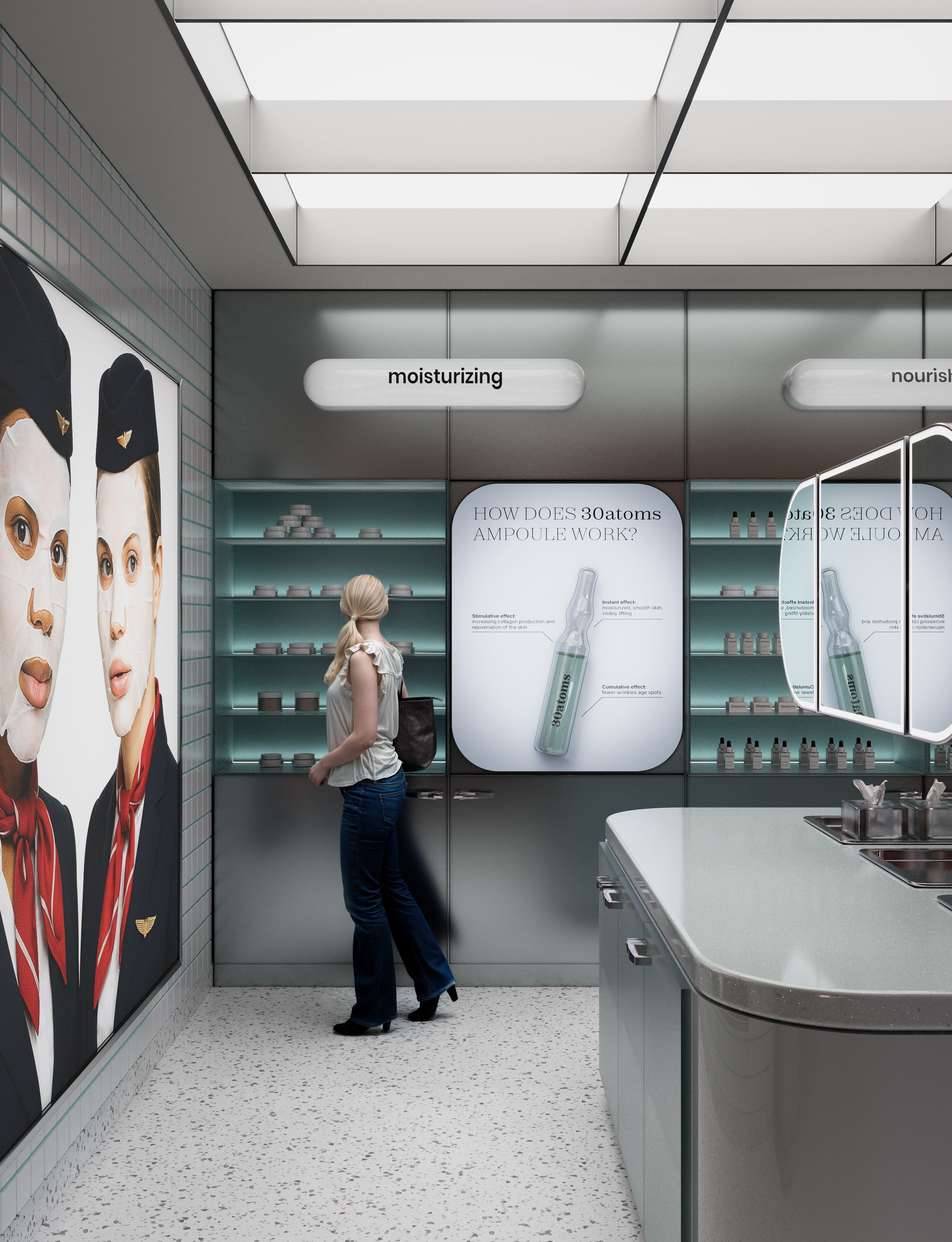 Дизайн-проект pop-up store 30atoms. KSYUSCHENKA — дизайн интерьеров в Москве, Петербурге и по всему миру