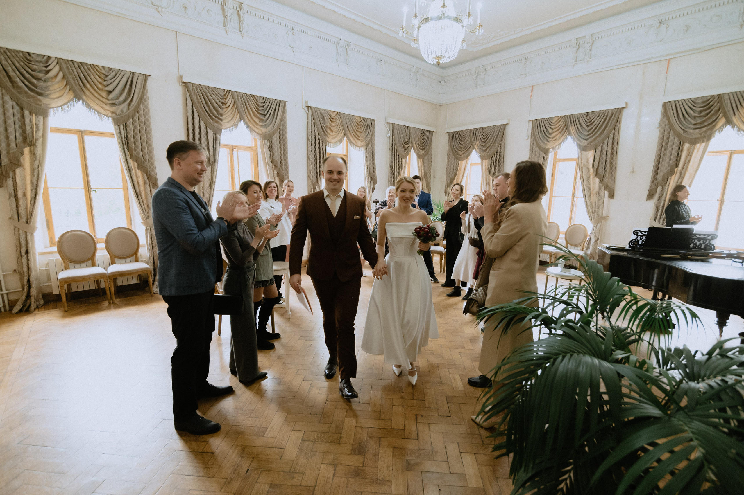 Регистрация брака и свадебная фотосессия в Библиотеке-читальне имени А. С. Пушкина. Свадебный фотограф Москва — Сергей и Татьяна