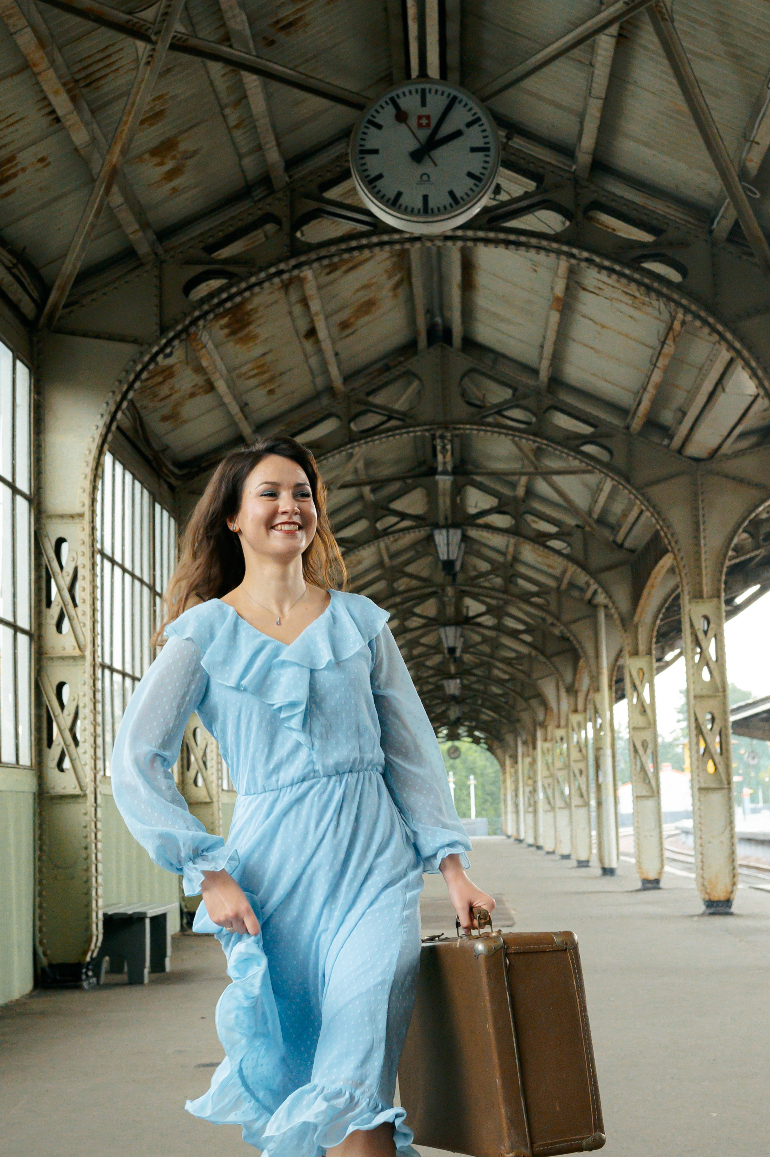 Фотосессия на вокзале. Анна Боровикова, фотограф Пушкино