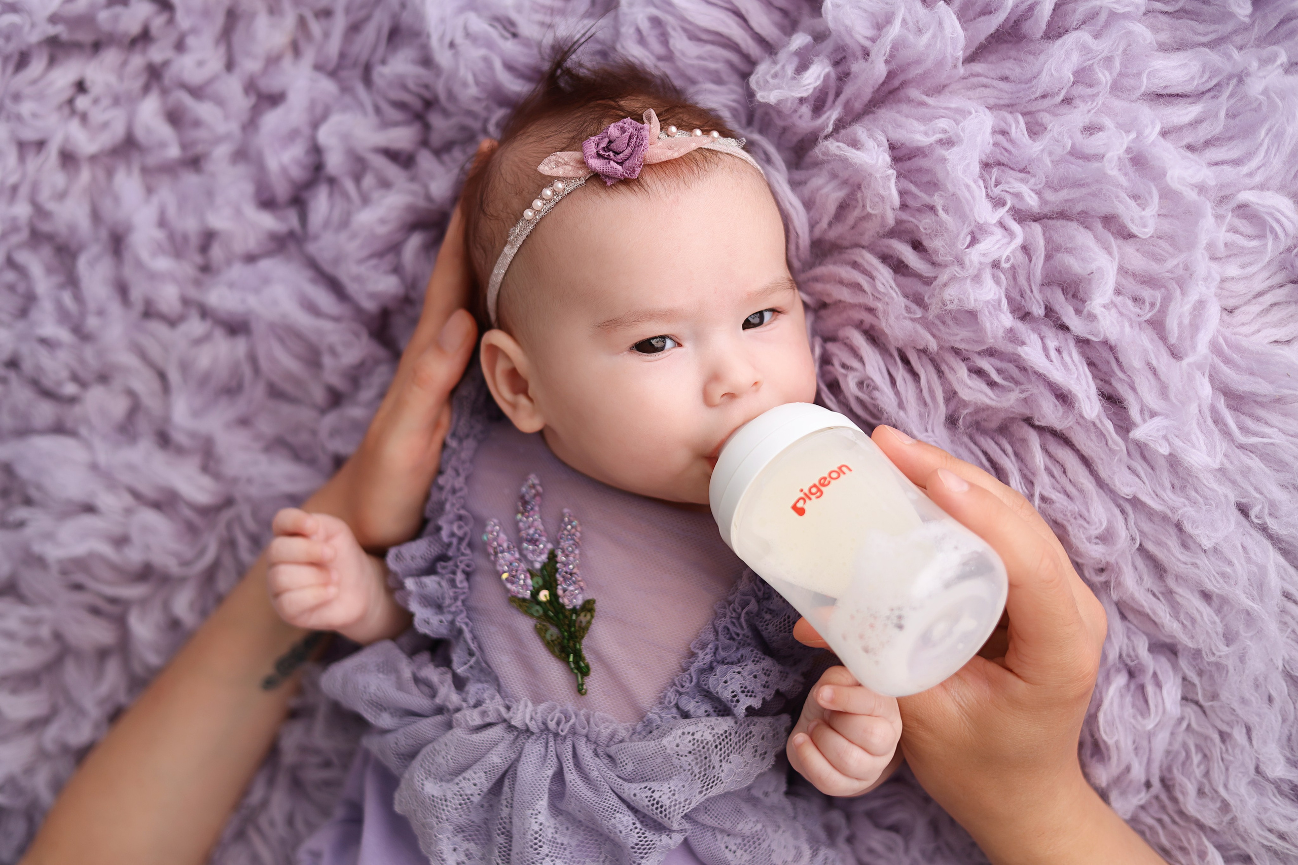 Фотосессия Василисы в студии в Бутово. Фотограф новорожденных Москва. Ньюборн фотограф Москва