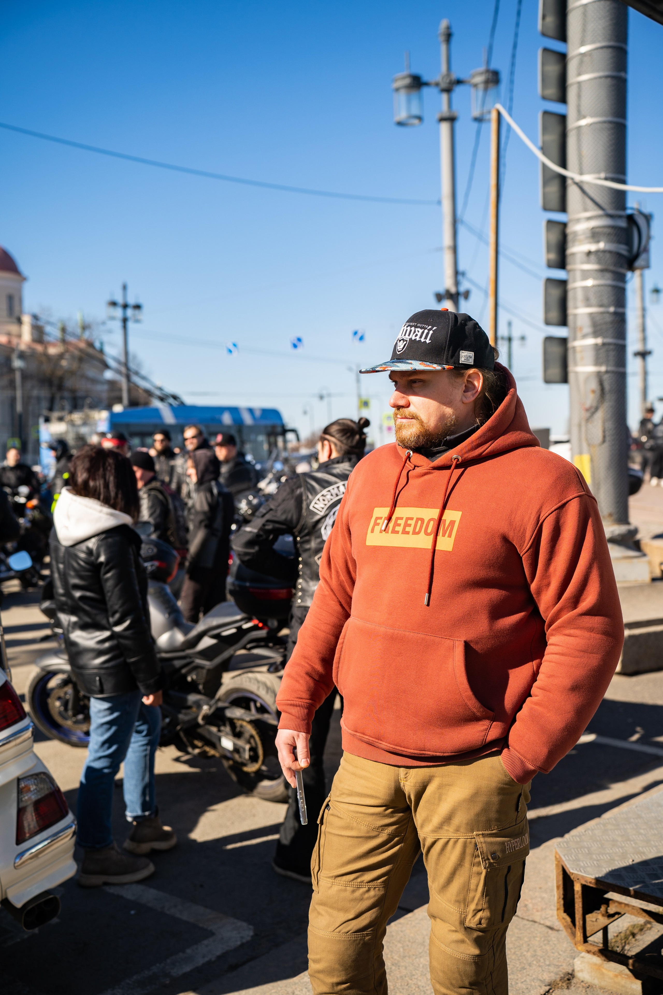 Весенний прохват мотоклуба Normans Riders MC. Концертный и репортажный фотограф в Санкт-Петербурге Слава Пахомов