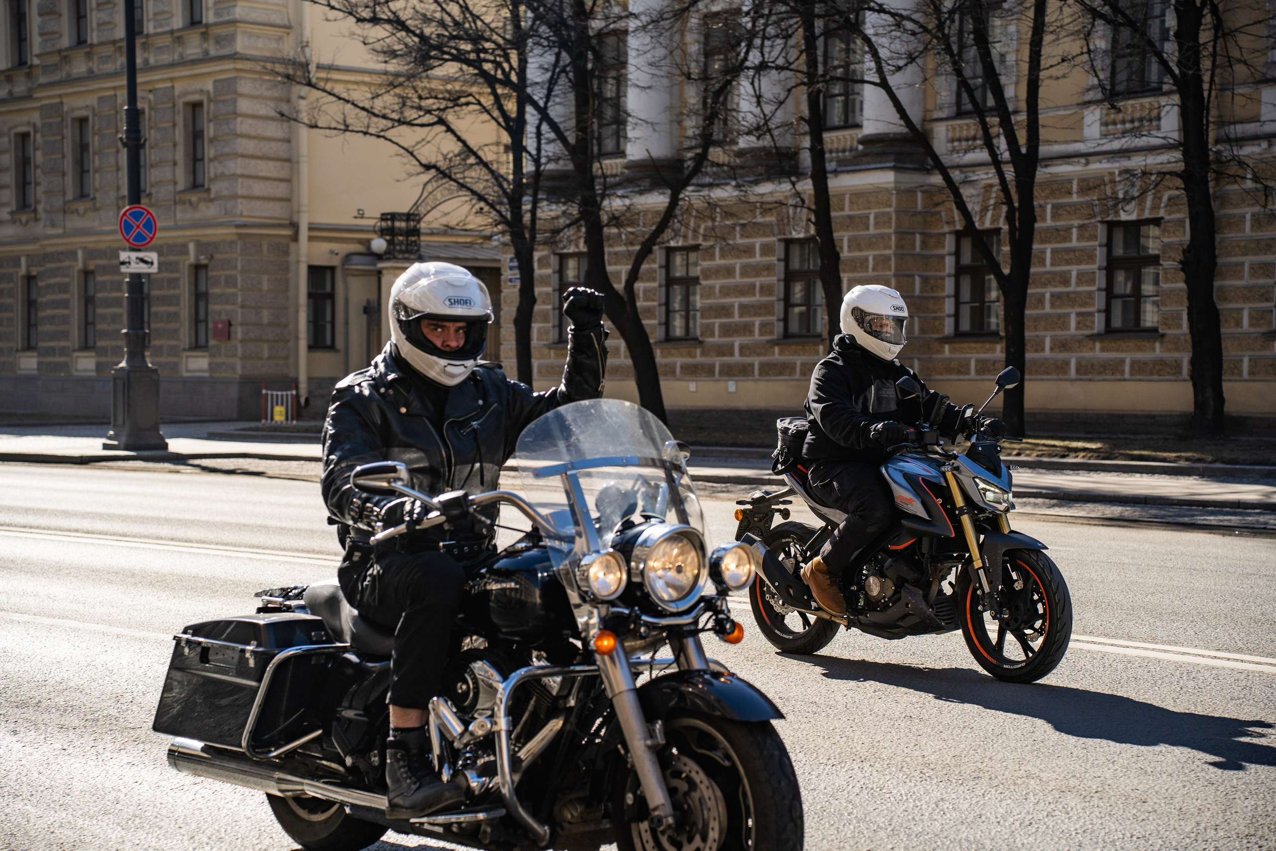 Весенний прохват мотоклуба Normans Riders MC. Концертный и репортажный фотограф в Санкт-Петербурге Слава Пахомов