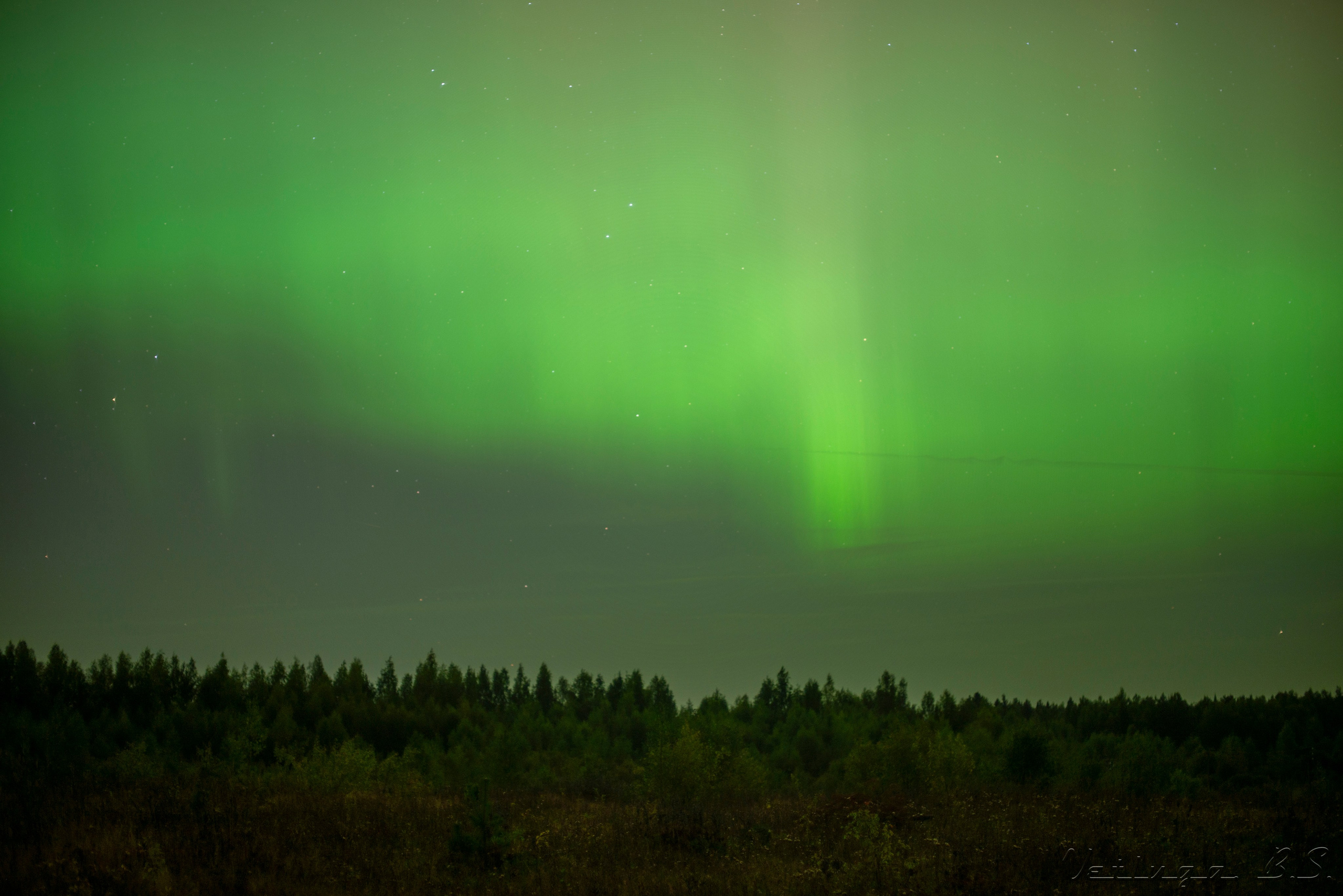 Северное сияние. Фотограф в Ветлуге Сергей Белов (VETLUGA B.S.)