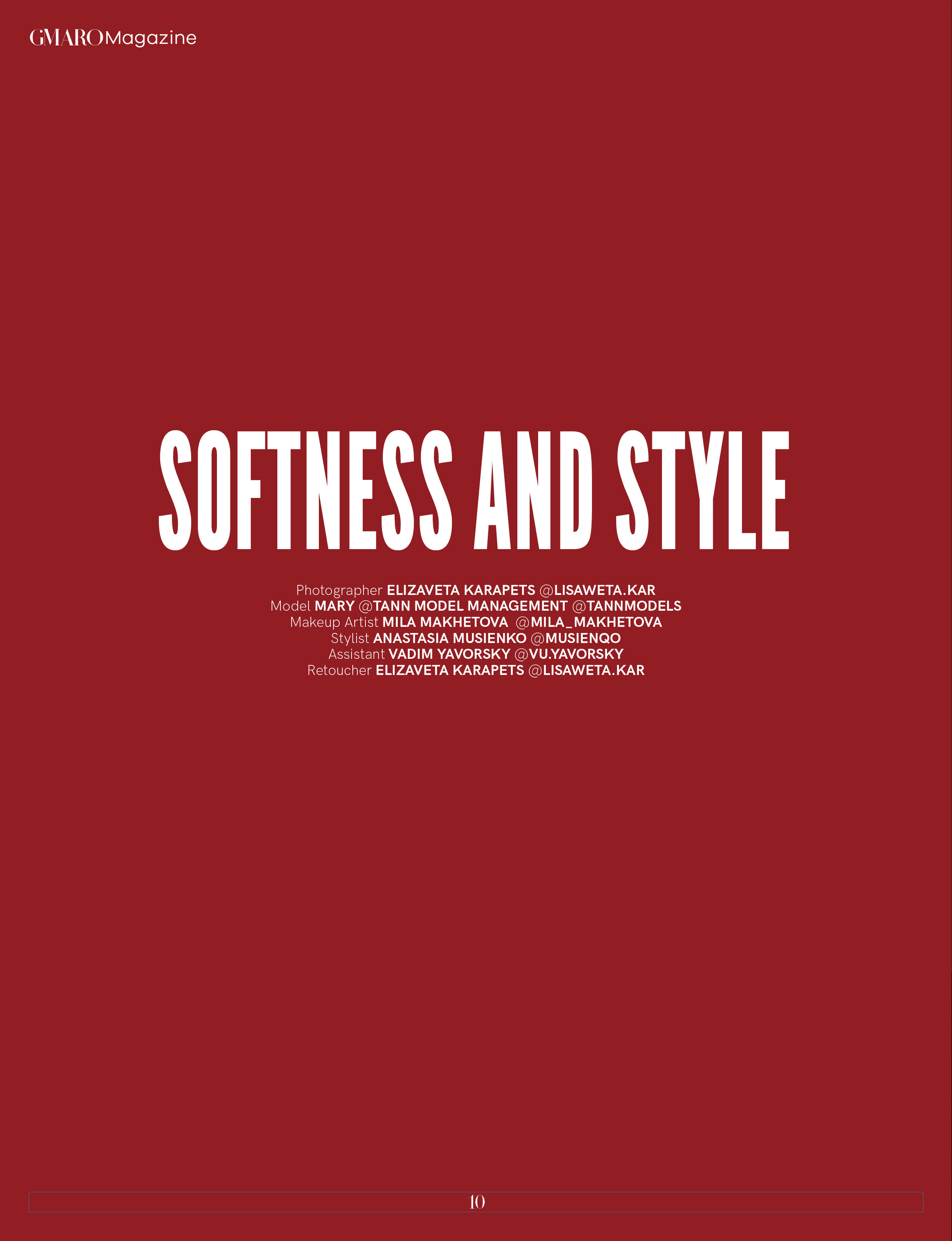 For GIMARO magazin. Фотограф Елизавета Карапец
