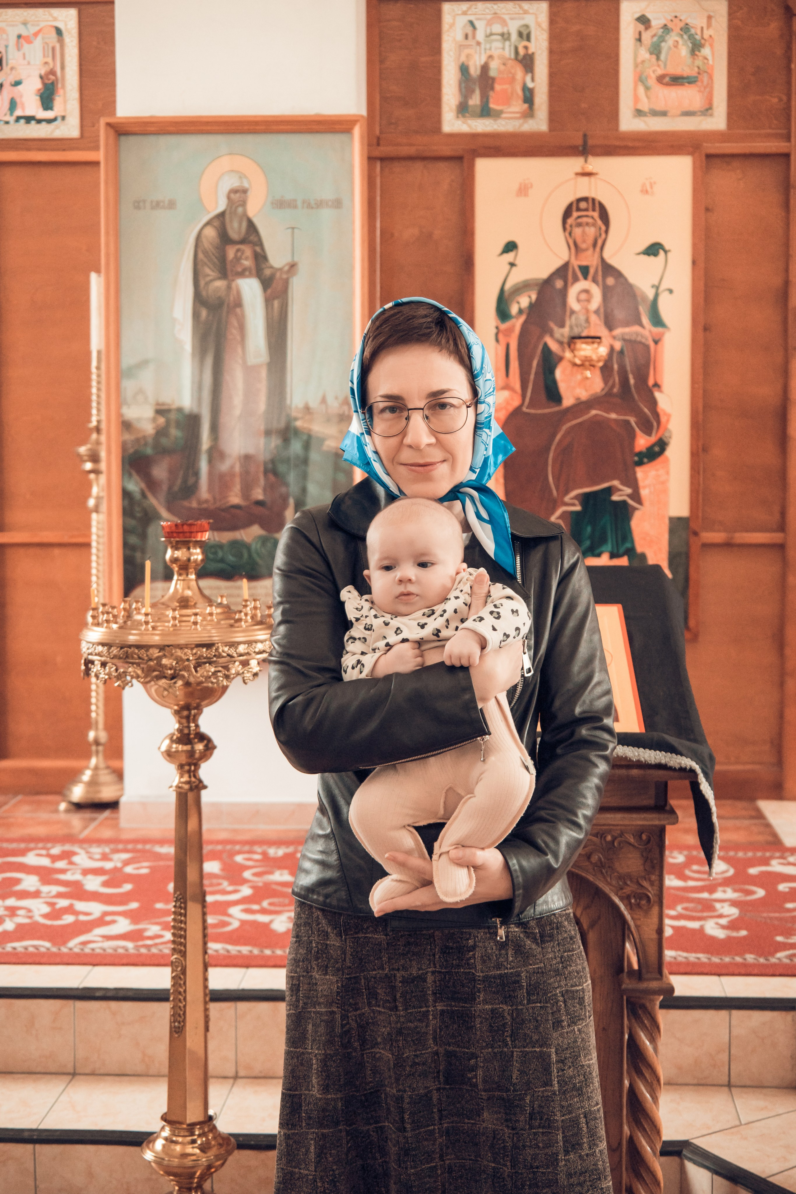 Таинство Крещения Ксении. Церковь Василия, епископа Рязанского. Семейный фотограф в Рязани и Рязанской области