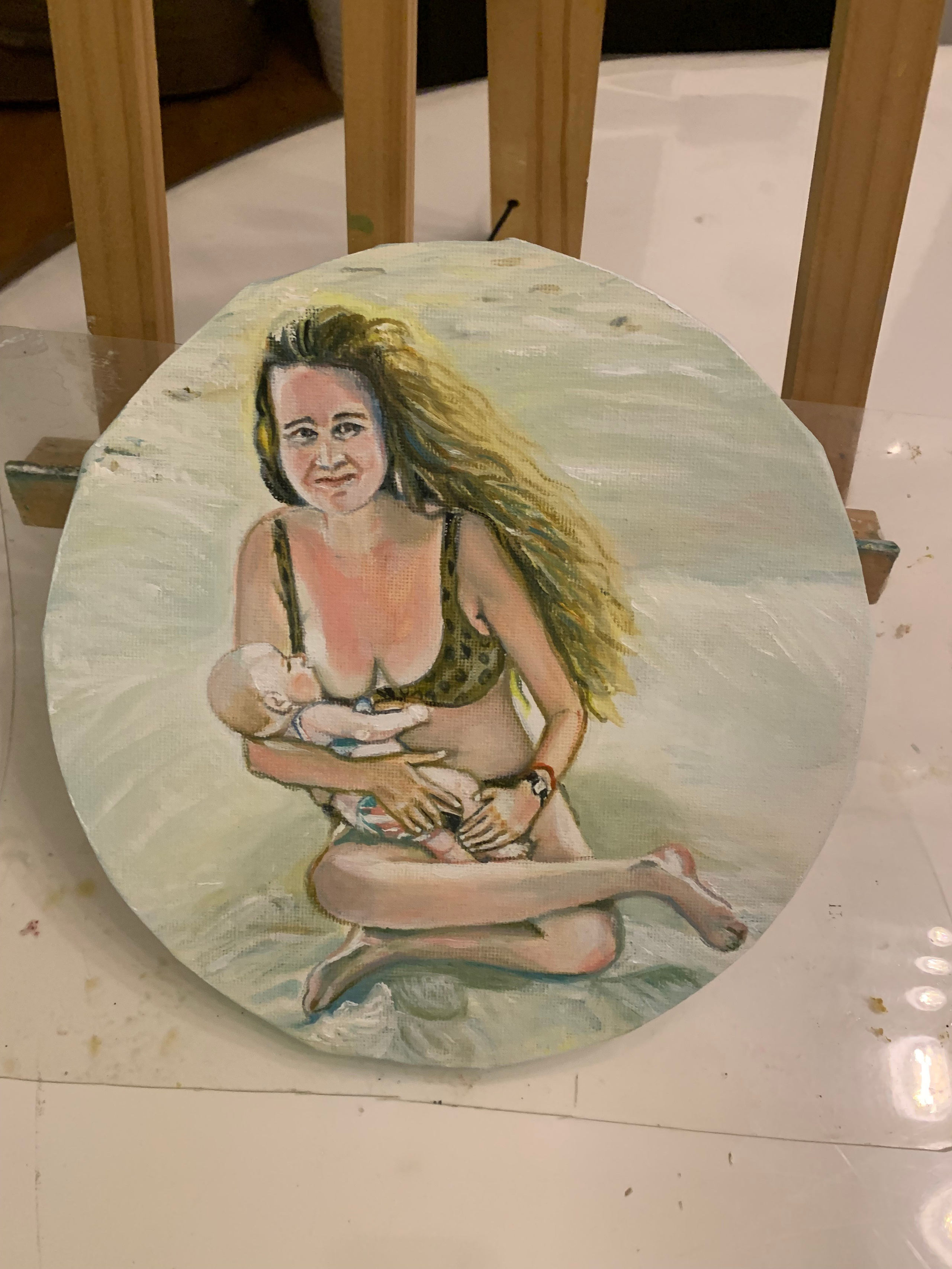 Portrait đ=25 см Oil on canvas 2024