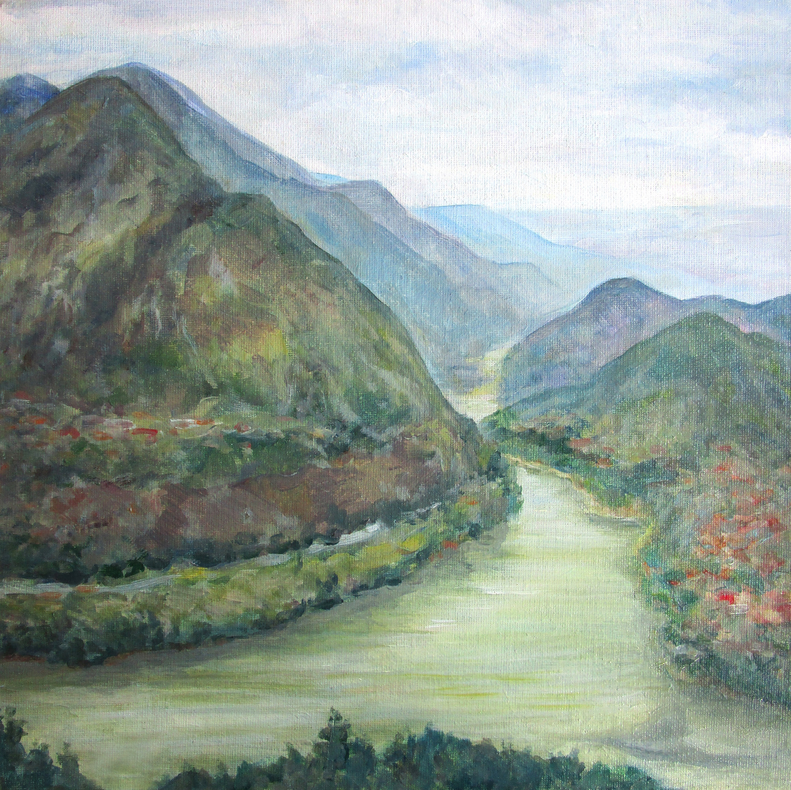 "Мцхета, река Арагви", холст / масло, 2018