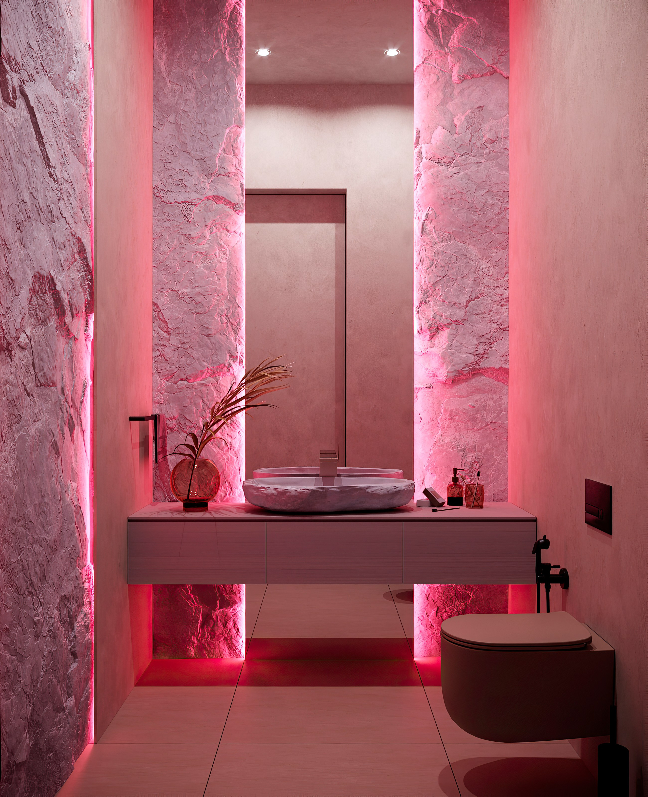 Виз гостевого санузла по дизайну Мартыновой Н. И Бородиной Е. Визуализатор Векшина Елена