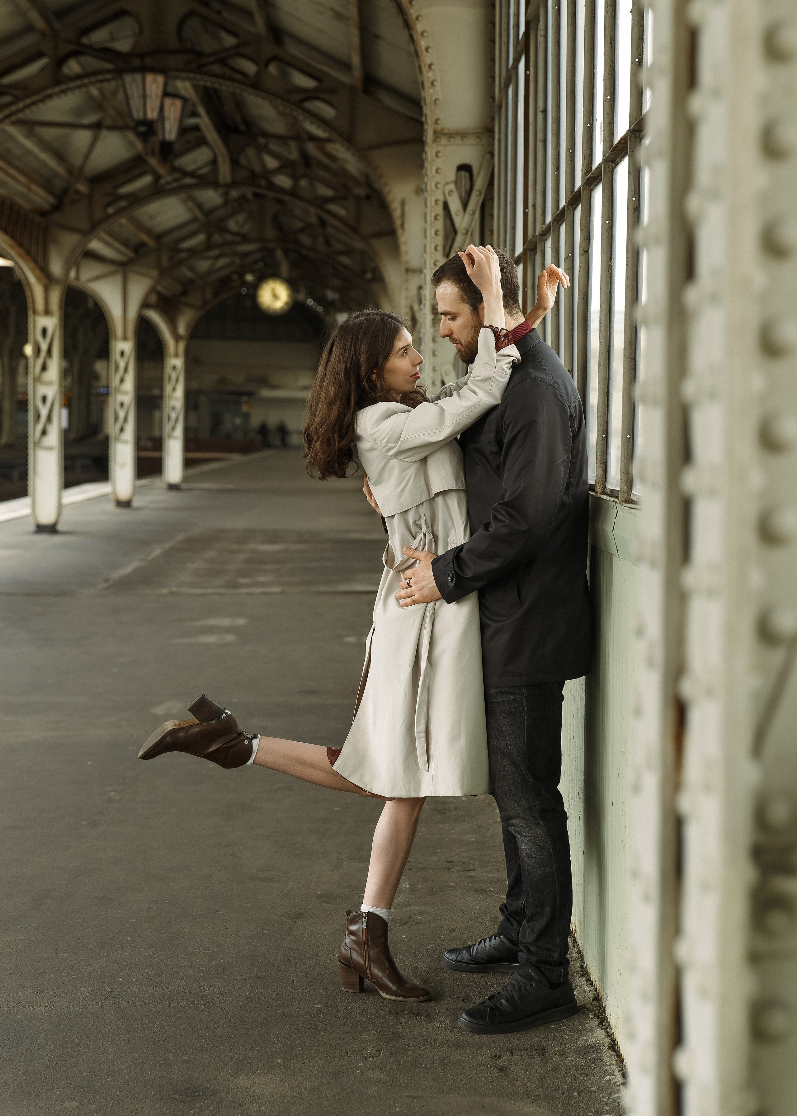 Лиза и Михаил — лав стори на Витебском вокзале. Свадебный и портретный фотограф в Санкт-Петербурге Анна Демьянова