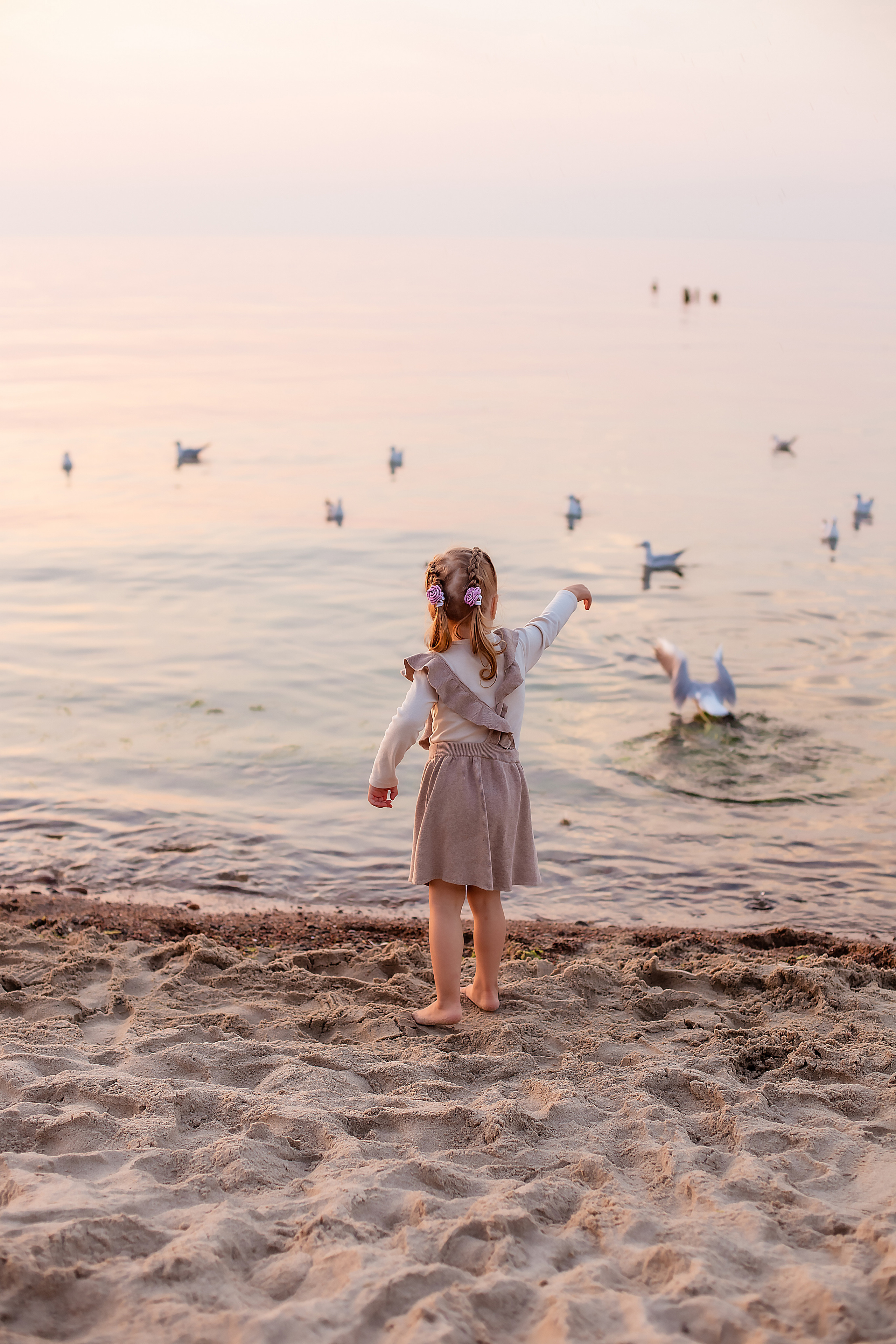 Вера, Дима и Лилия. Закат в Зеленоградске. Фотограф в Калининграде Решетникова Алина