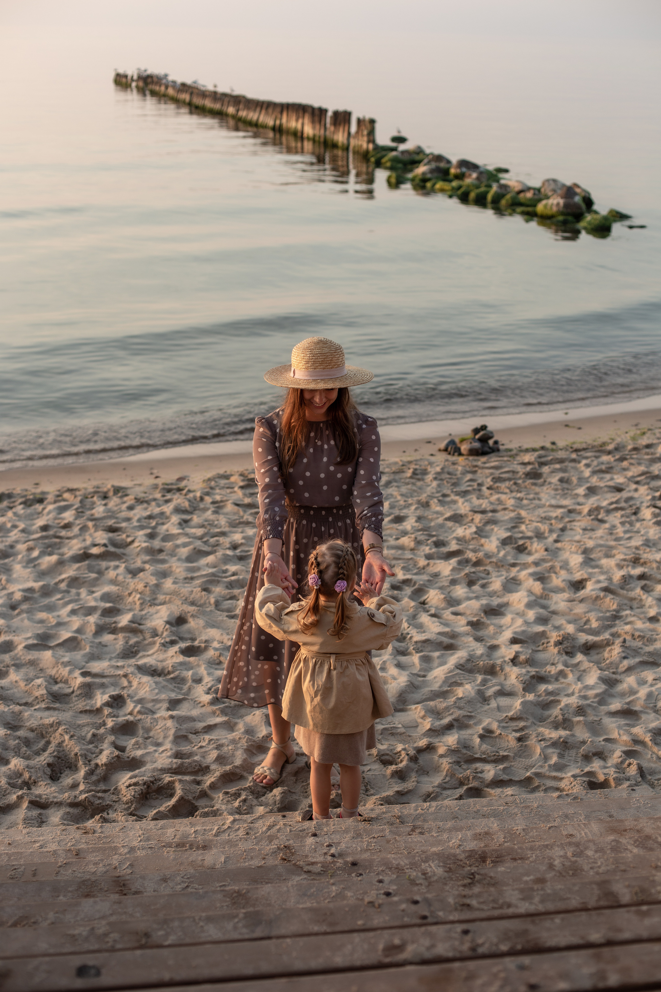 Вера, Дима и Лилия. Закат в Зеленоградске. Фотограф в Калининграде Решетникова Алина