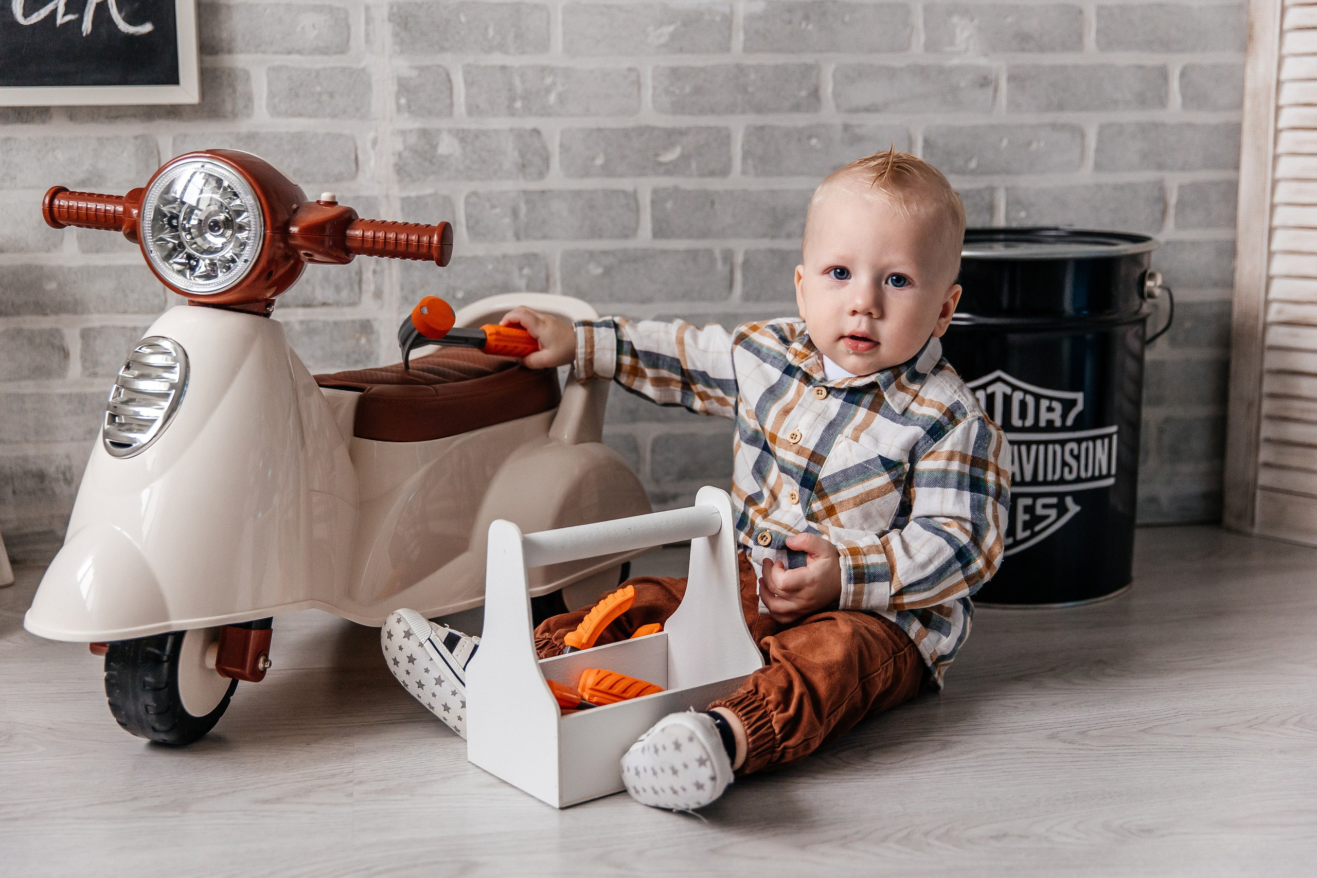 Мотоцикл. Детский фотограф, выпускные альбомы в Нижнем Новгороде Бодягина Мария