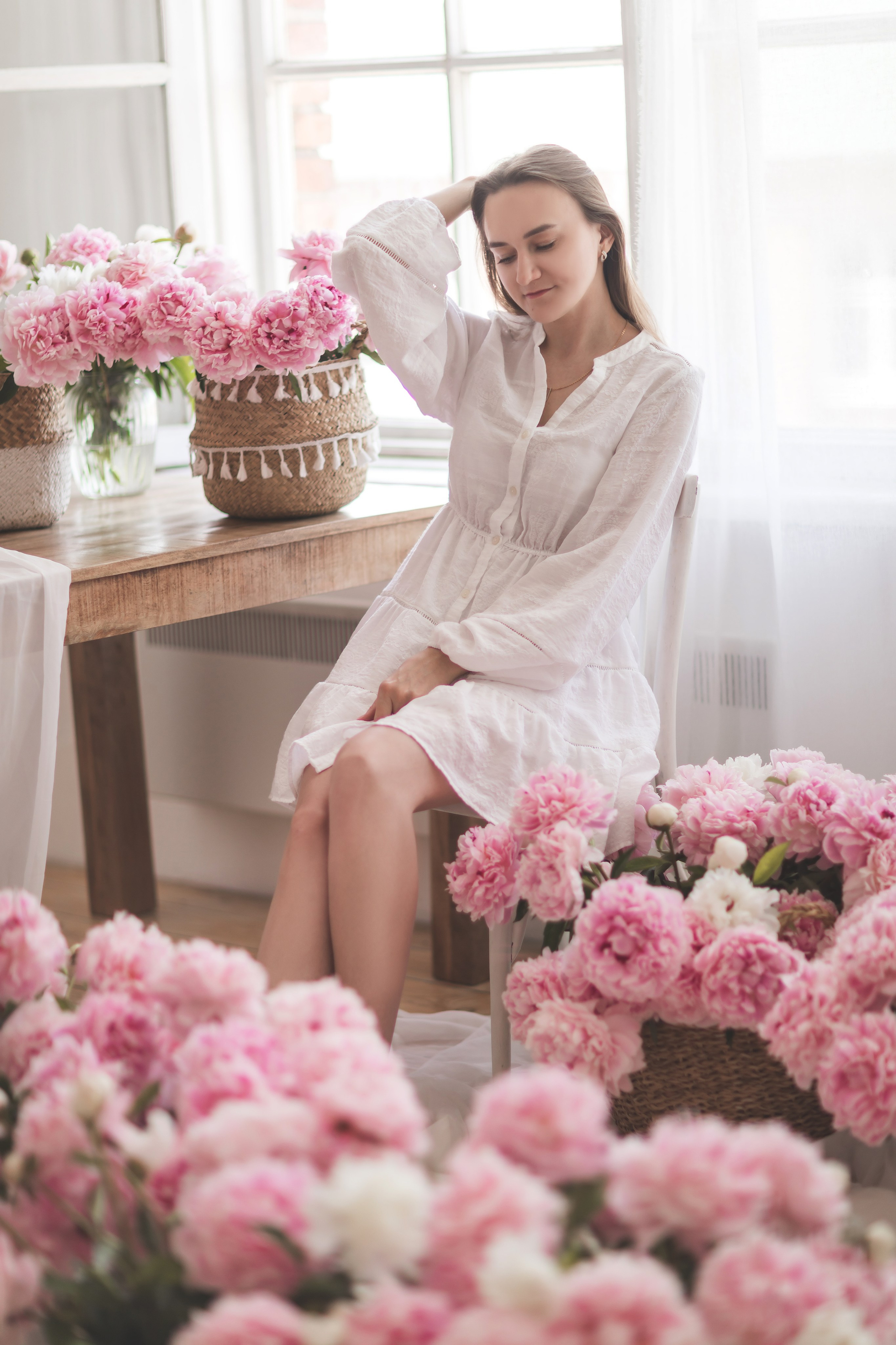 Пионы в студии. Семейный и детский фотограф Краснодар Валерия Власенко