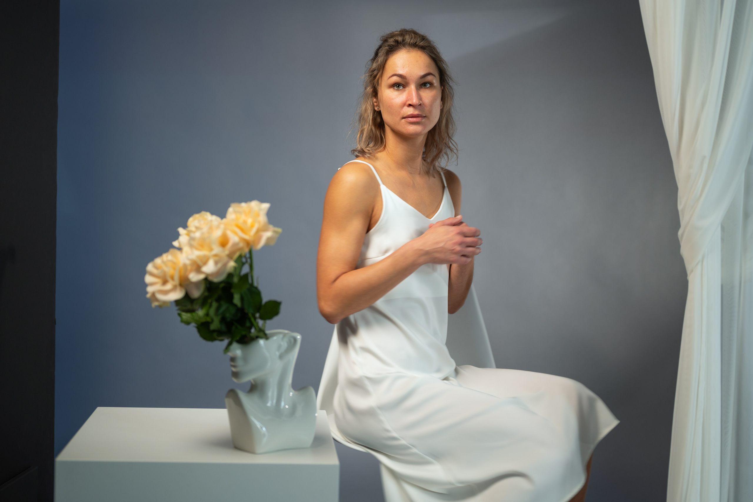 Фотосессия девушки в платье