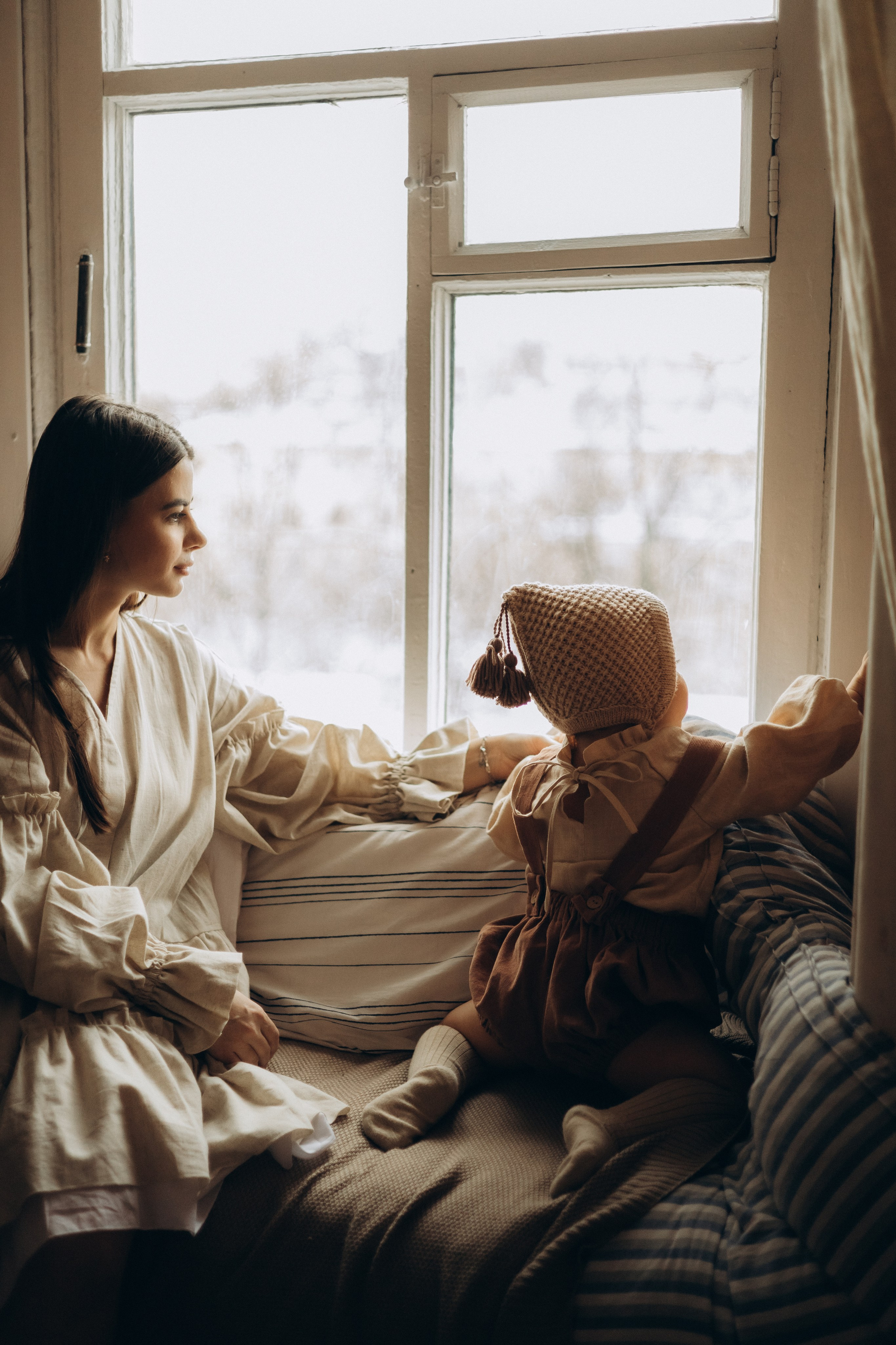 Валя и малышка Ева. Семейный, домашний, ньюборн фотограф Москва Цветкова Елизавета