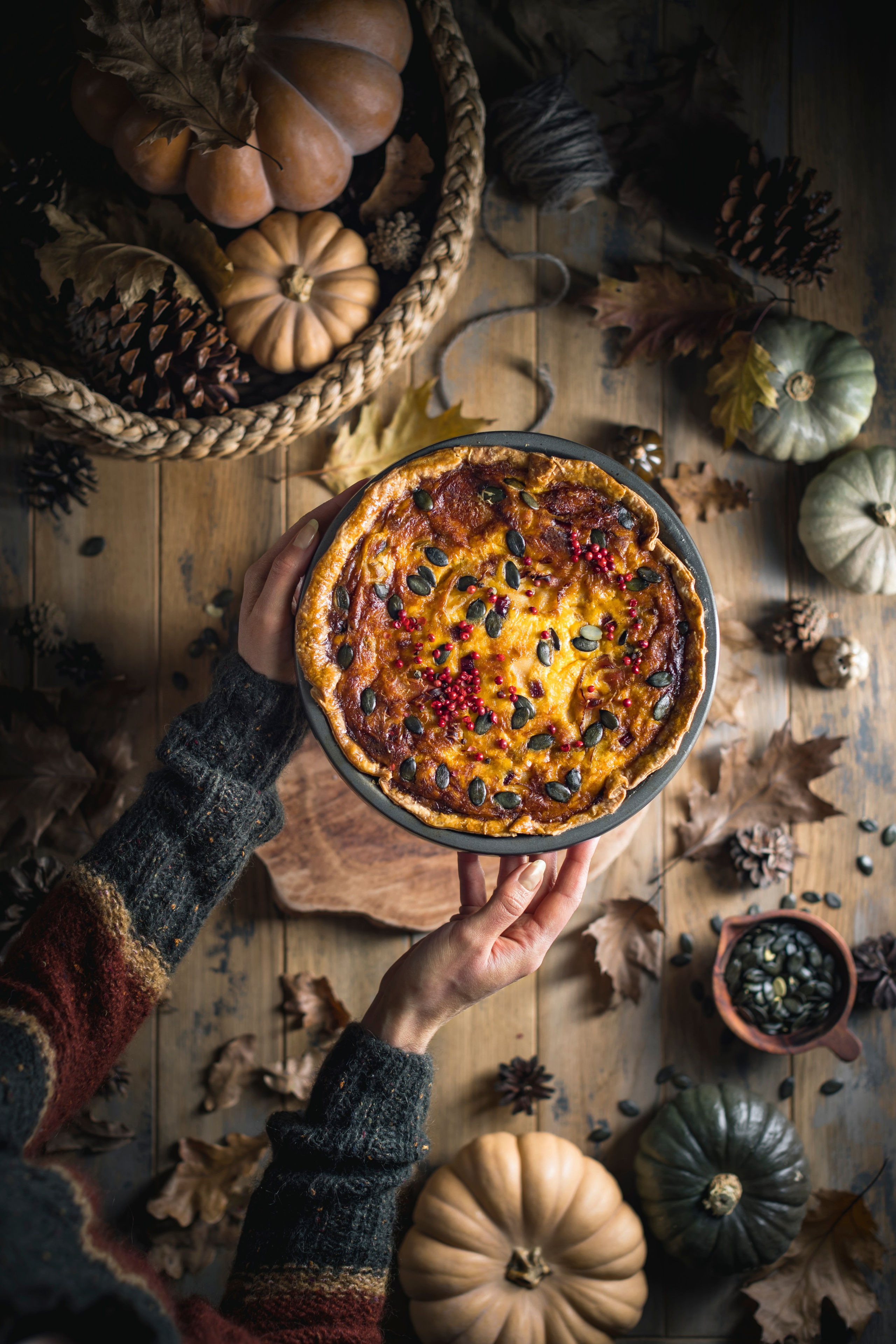 Тыквенный киш. Foodie Stories (гастрономические истории) рекламная фуд-фотосъёмка, Москва