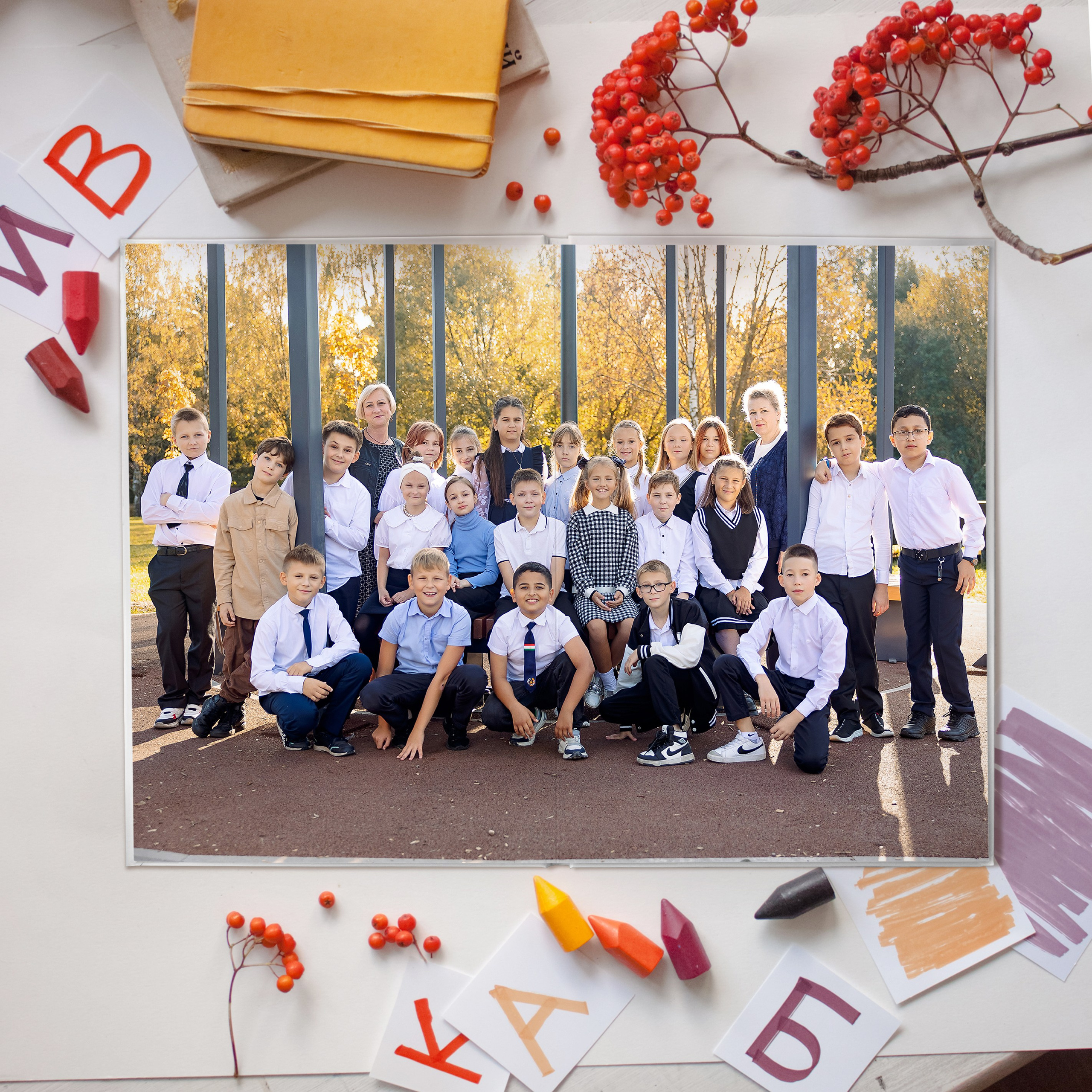 Дизайн «Абстракция» 20×30 Большой 20-30 стр. Выпускные альбомы СПБ для садов и школ | Фотограф Олька Евченко