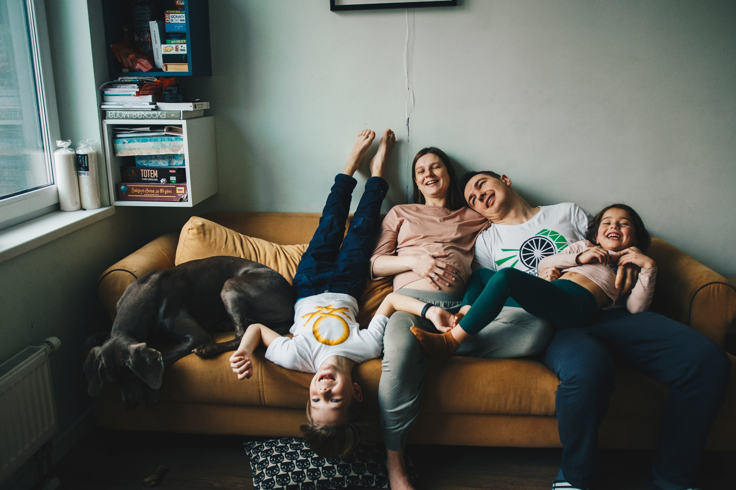 Домашняя семейная фотосессия. Фотограф Лебедева Наталья