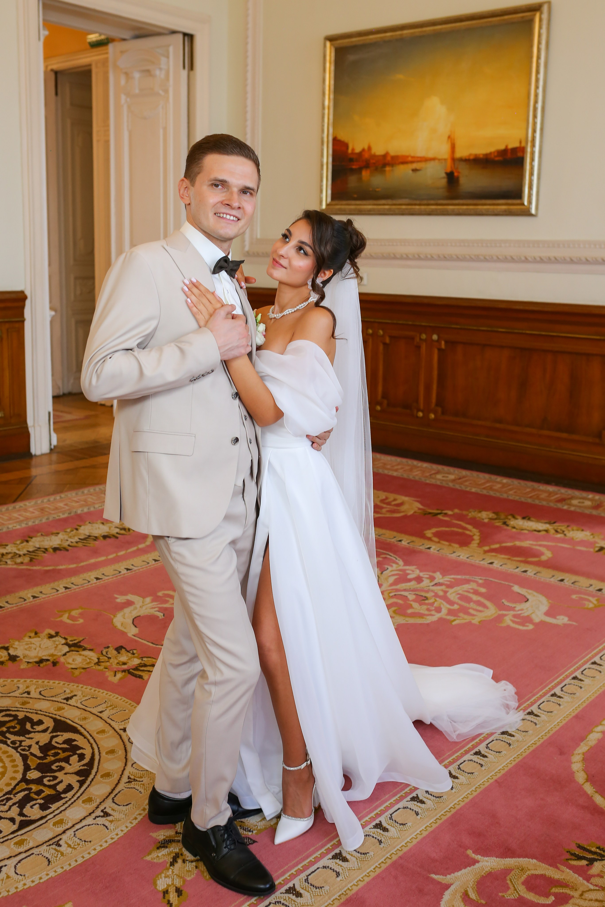 Классические кадры, во Дворце бракосочетания. Свадебный и Репортажный фотограф в Санкт-Петербурге