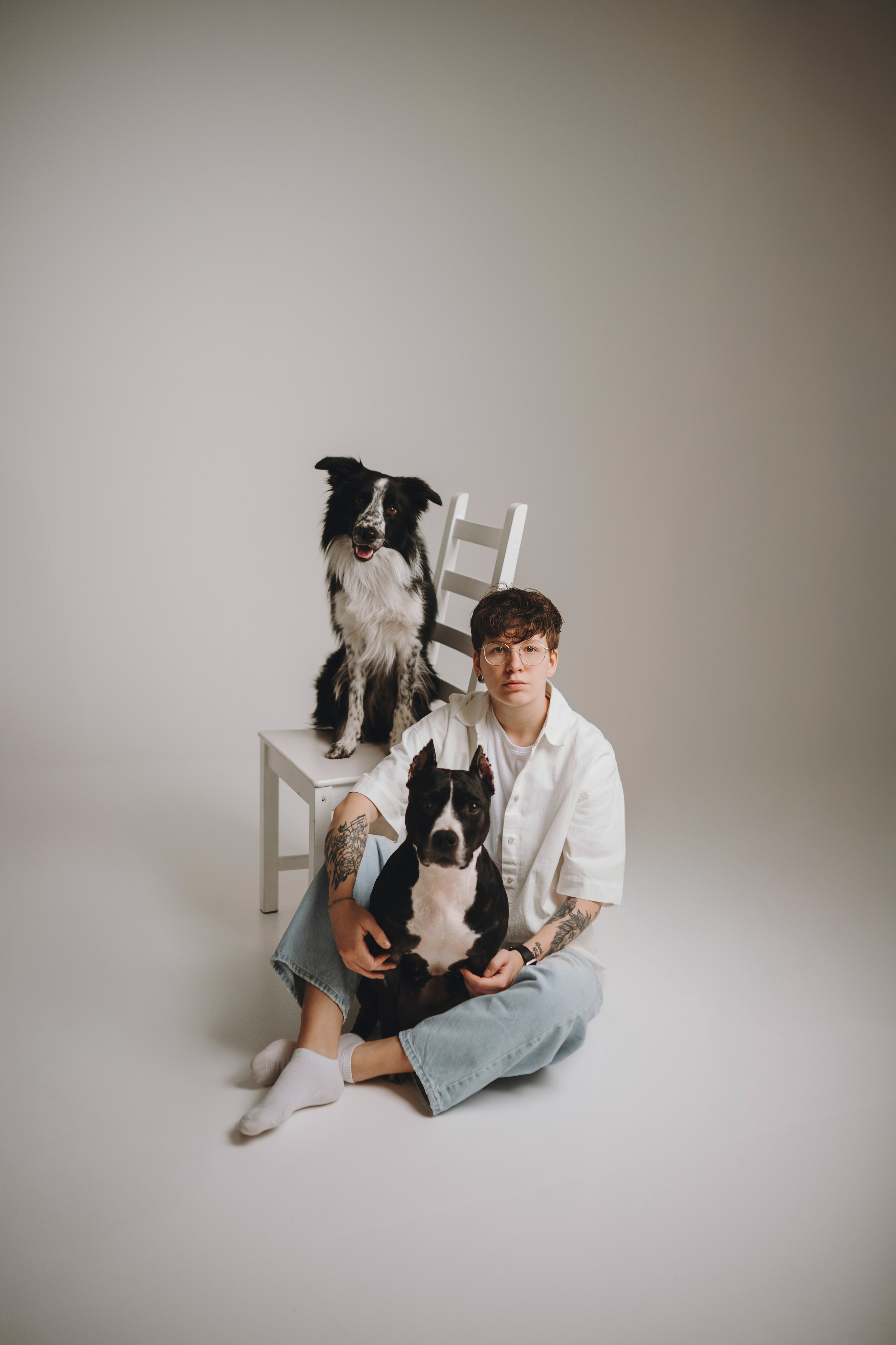 Настя, Рэги и Зена. Семейный фотограф анималист Ананьева Мария — Москва