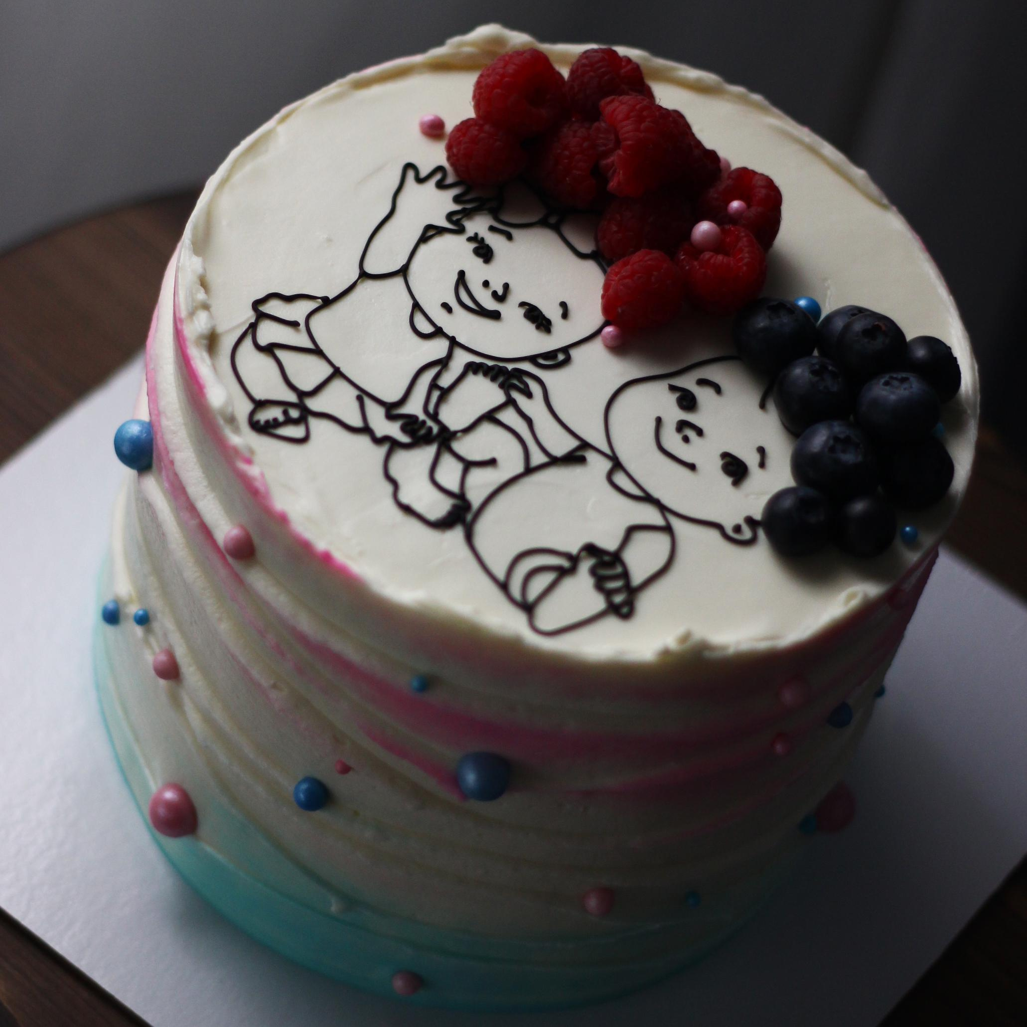 Варианты тортов для определения пола. Кондитер Наталья Ташматова