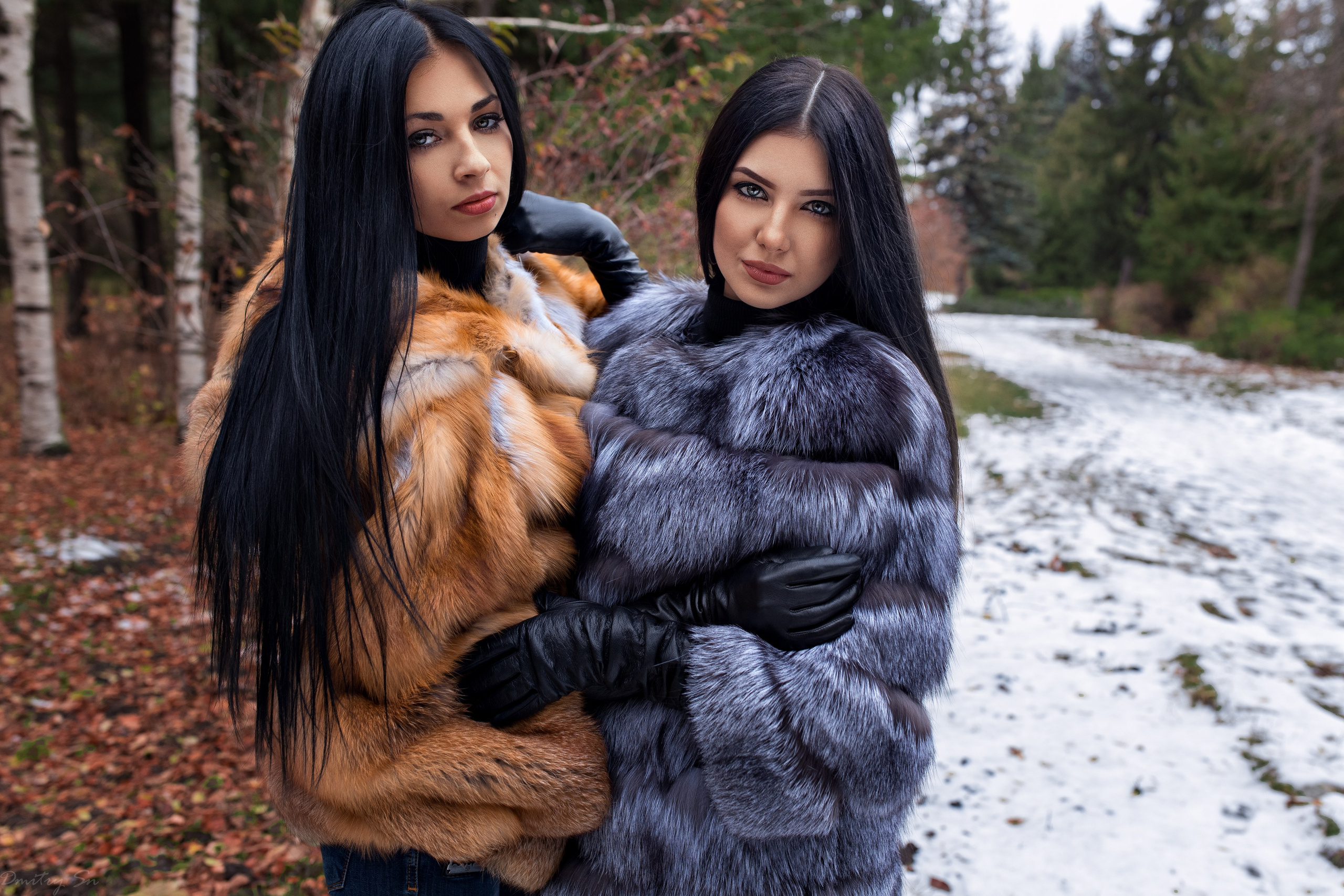 Зимняя фотосъемка в парке и портреты у окна с Викторией и Кристиной в формате для «себя»