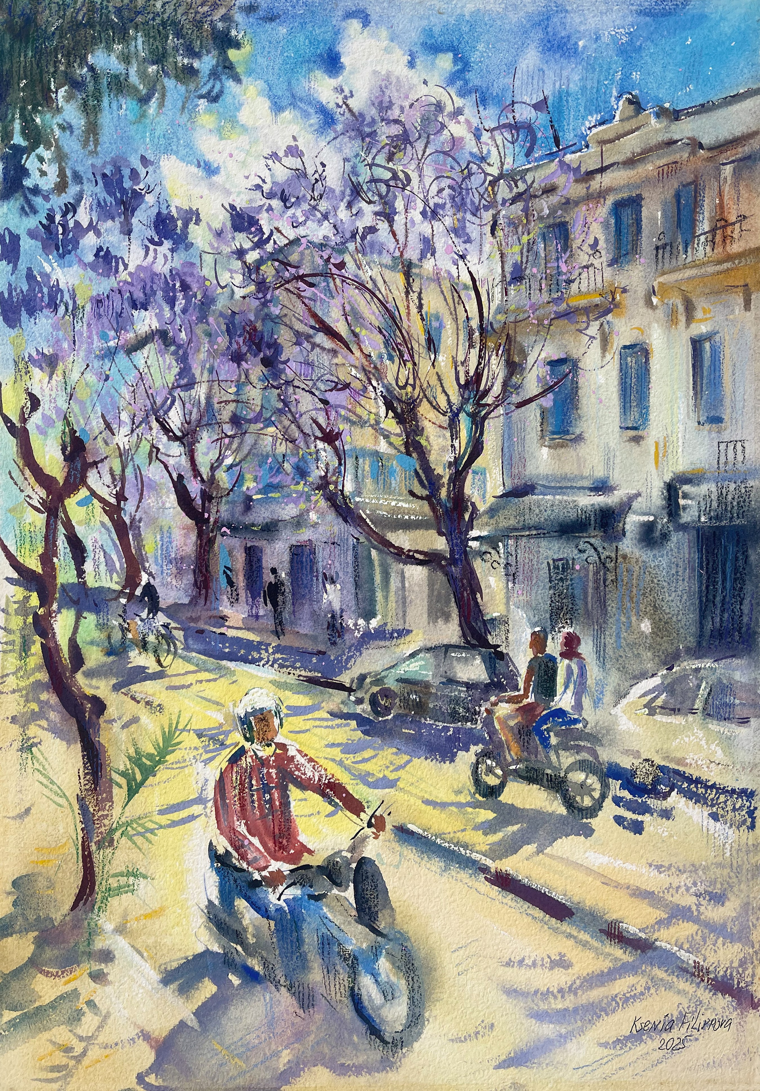 Watercolors and acrylics. Artist Ksenia Filippova