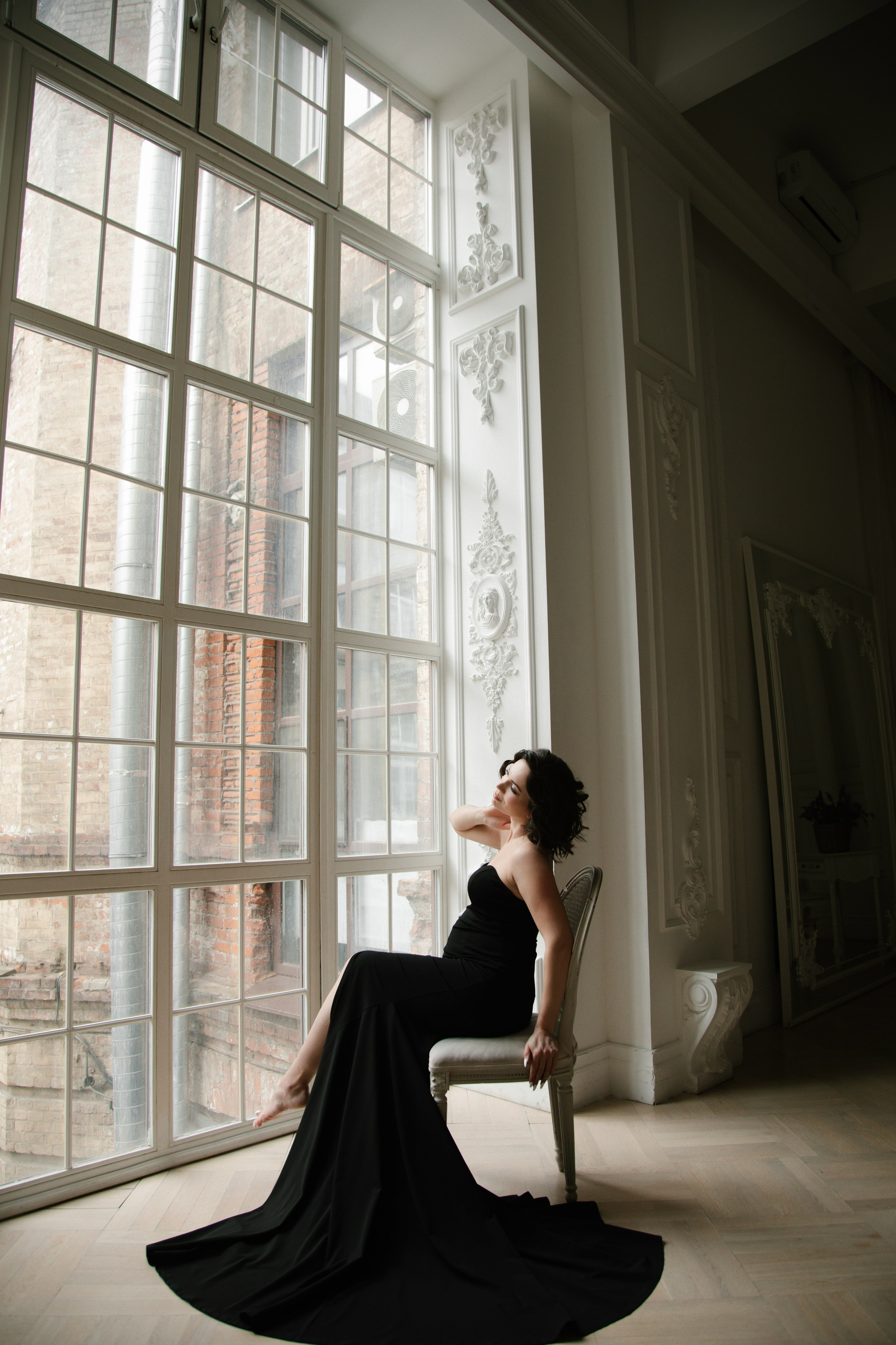 Чёрное платье. Свадебный и семейный фотограф Анастасия Романова в Москве и Московской области